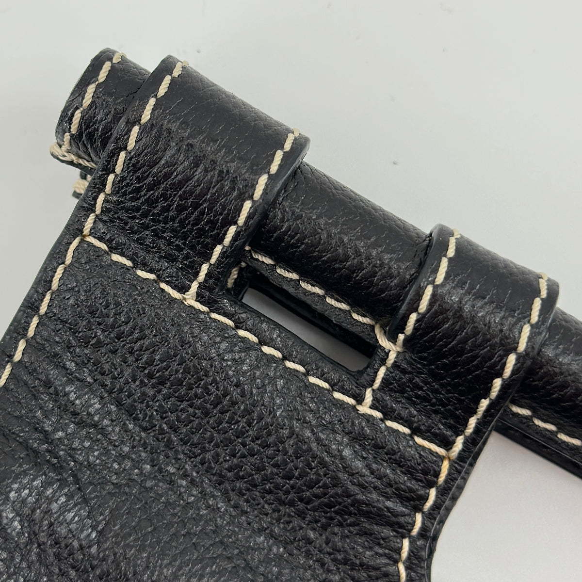 LOEWE Vintage Shoulder Bag Dual Exterior Pockets Gold Hardware