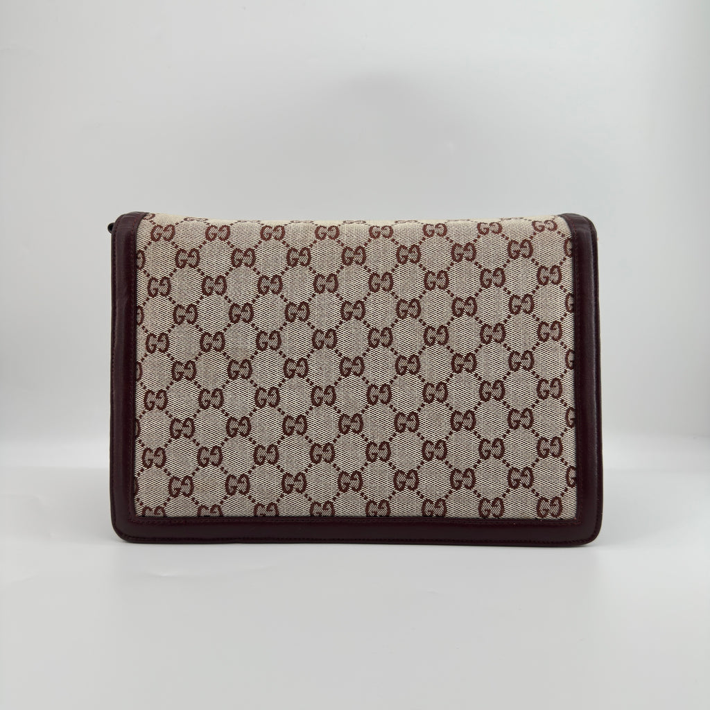 GUCCI Vintage GG Canvas Shoulder Bag