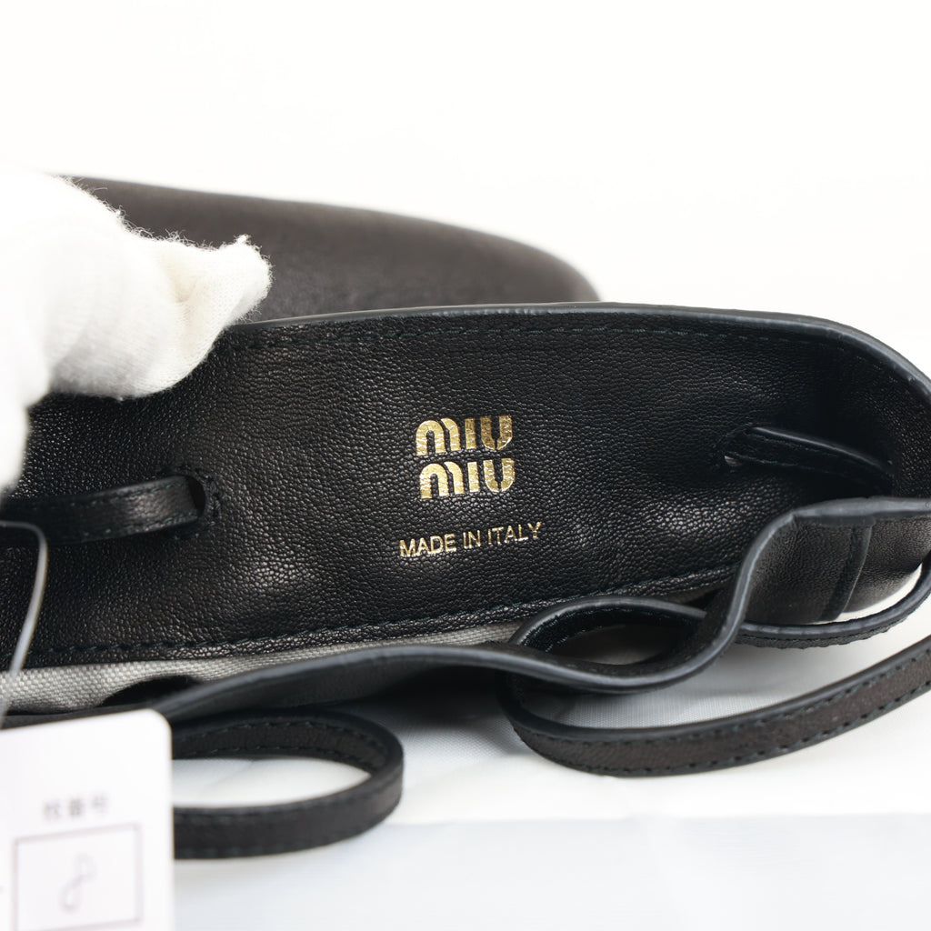 Miu Miu Nappa Leather Mini Bucket Bag Soft Shoulder Bag Crossbody