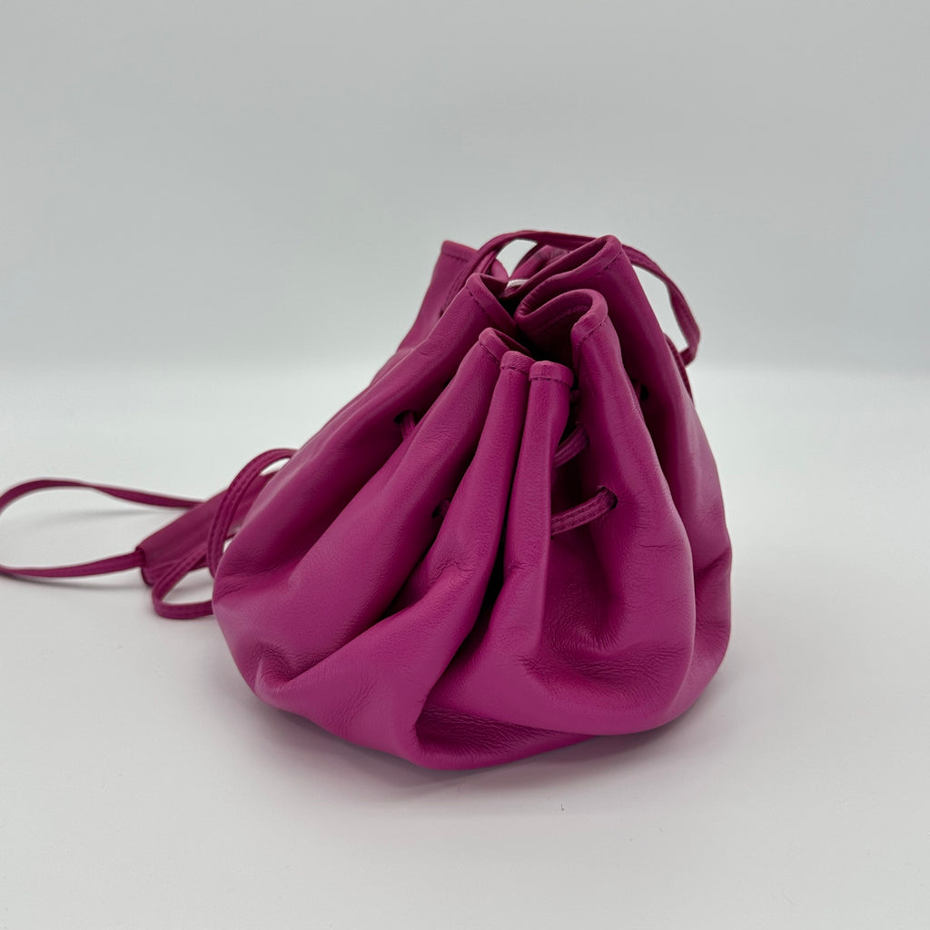 Loewe Lambskin Drawstring Bucket Bag Flamenco Shoulder Crossbody Bag