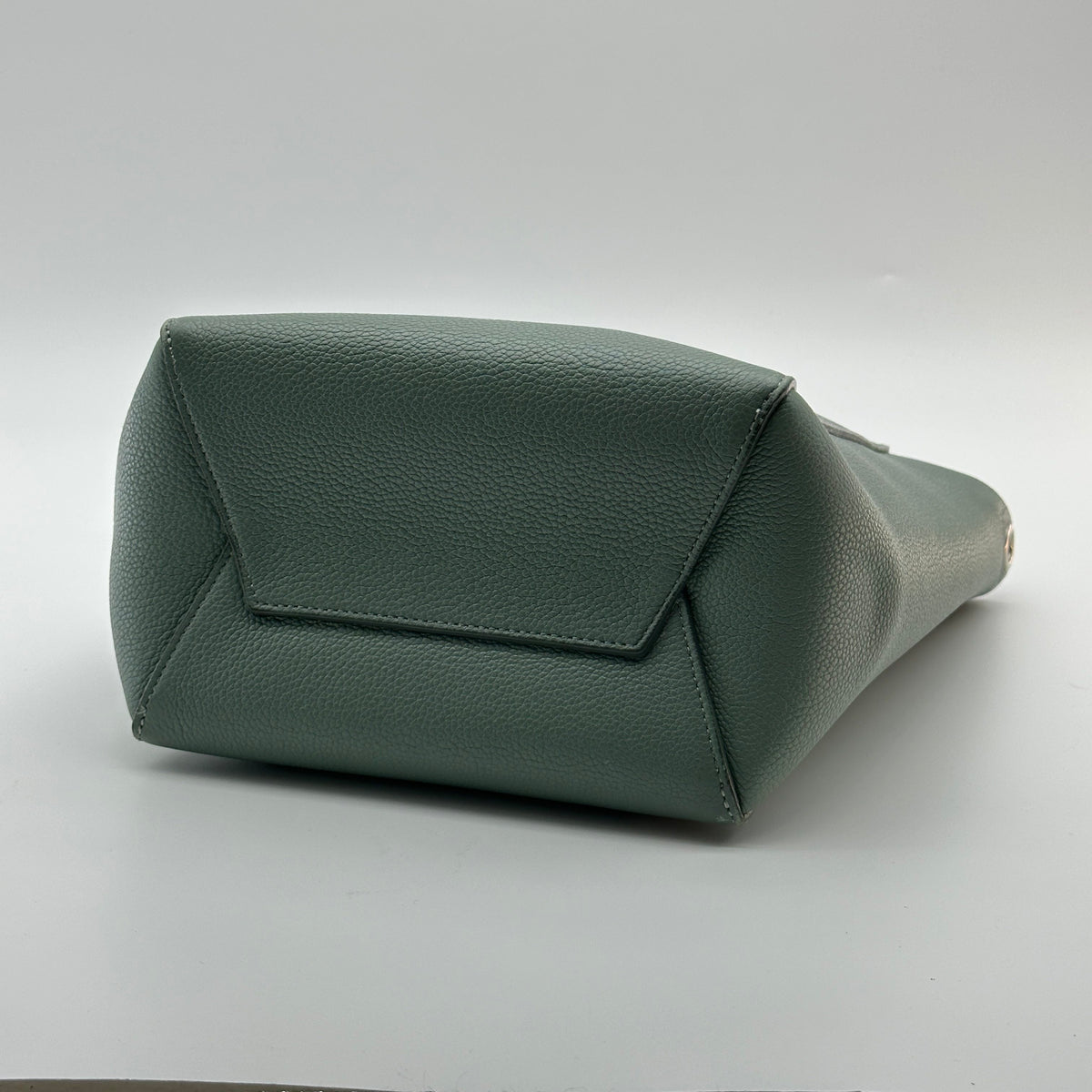 Celine Sangle Leather Green Bucket Shoulder Bag