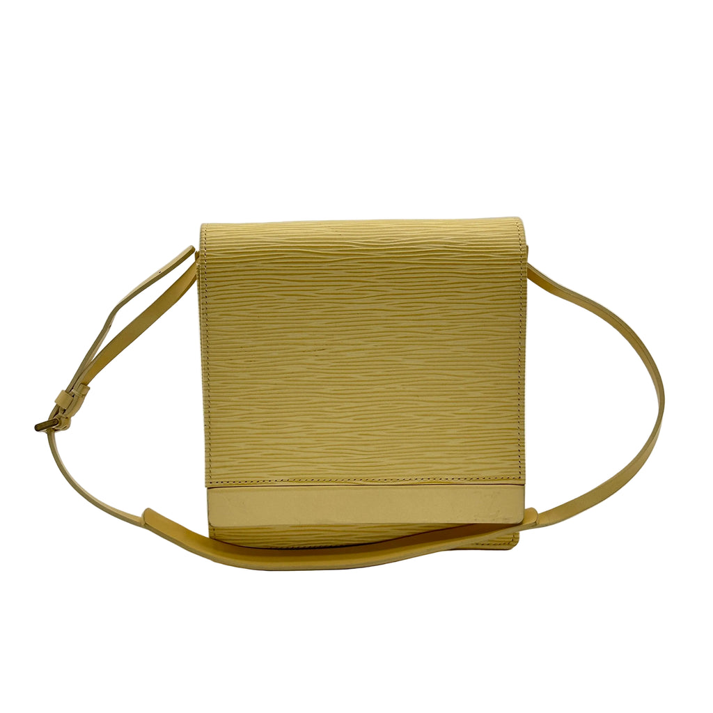 LOUIS VUITTON  M5293A epi biarritz vanille square shoulder bag vanilla leather
