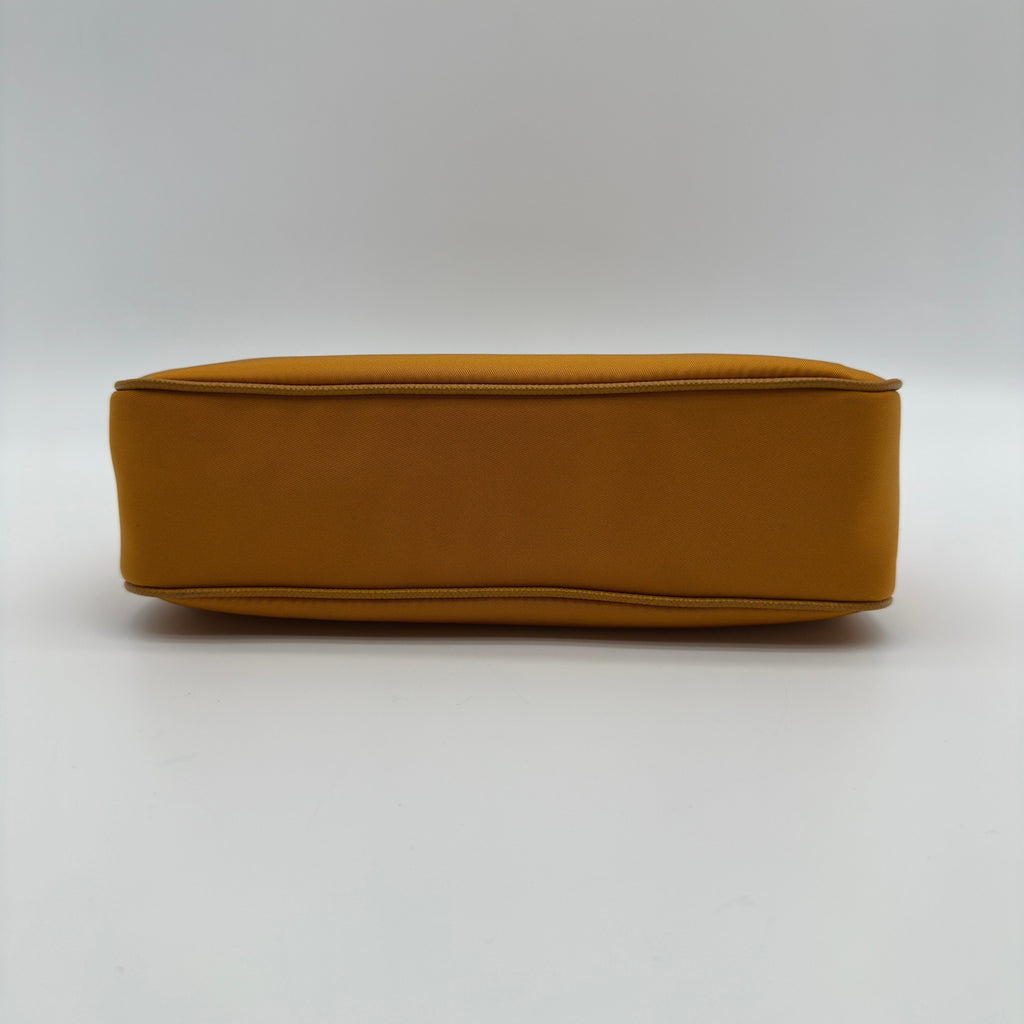 Prada Tessuto Nylon & Leather 2 Way Shoulder Bag Orange