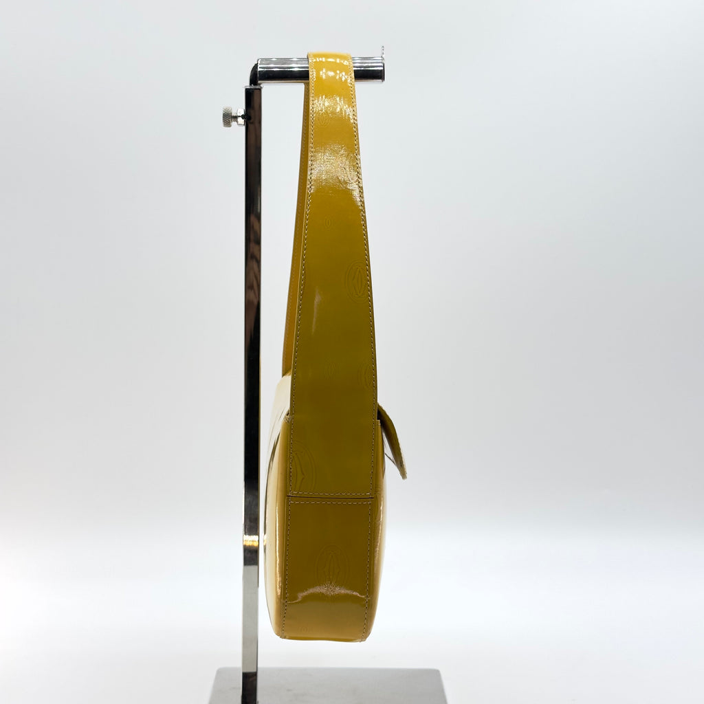 Cartier Patent Leather Happy Birthday Small Yellow Shoulder Bag