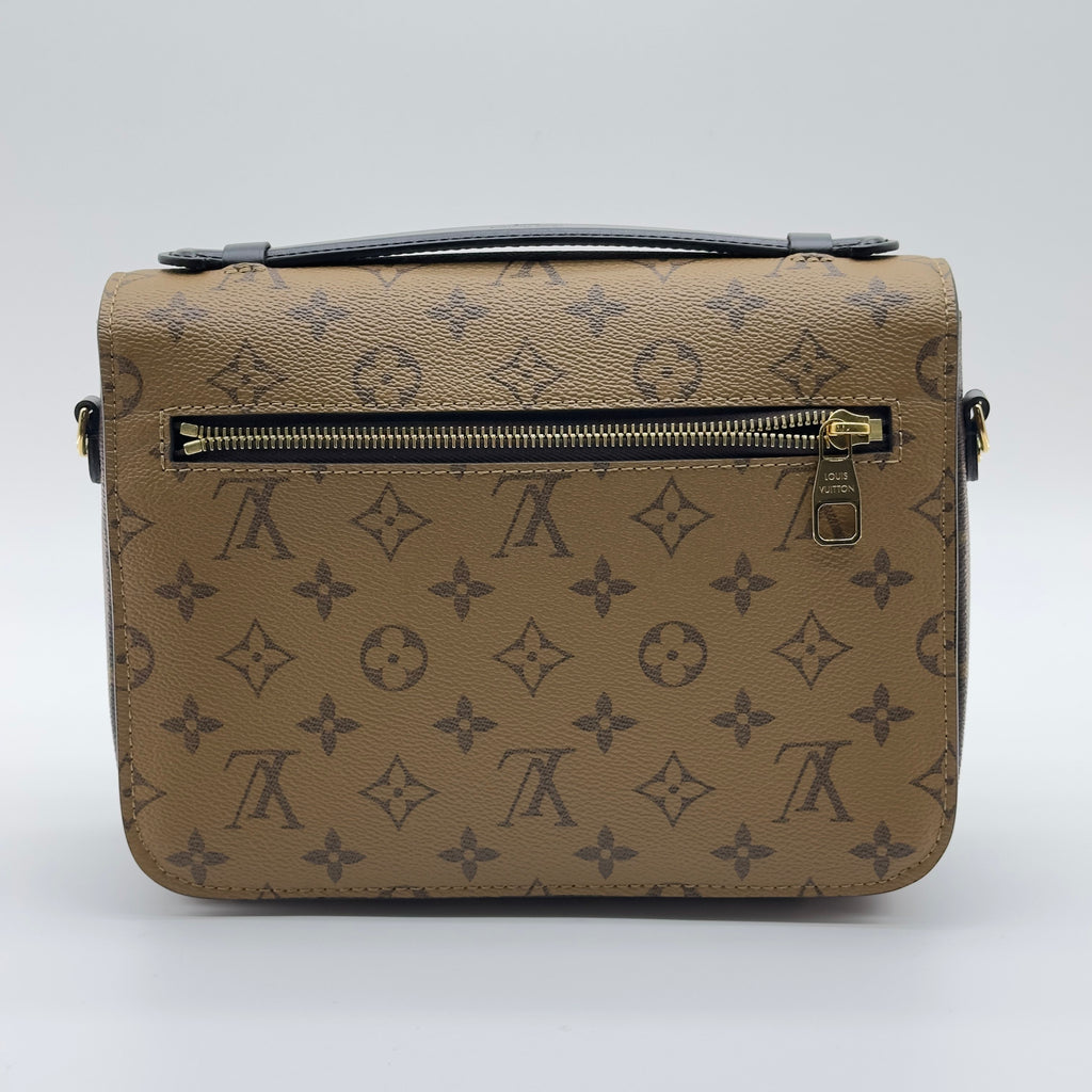 Louis Vuitton Monogram Reverse Canvas Pochette Métis MM Brown Crossbody Bag