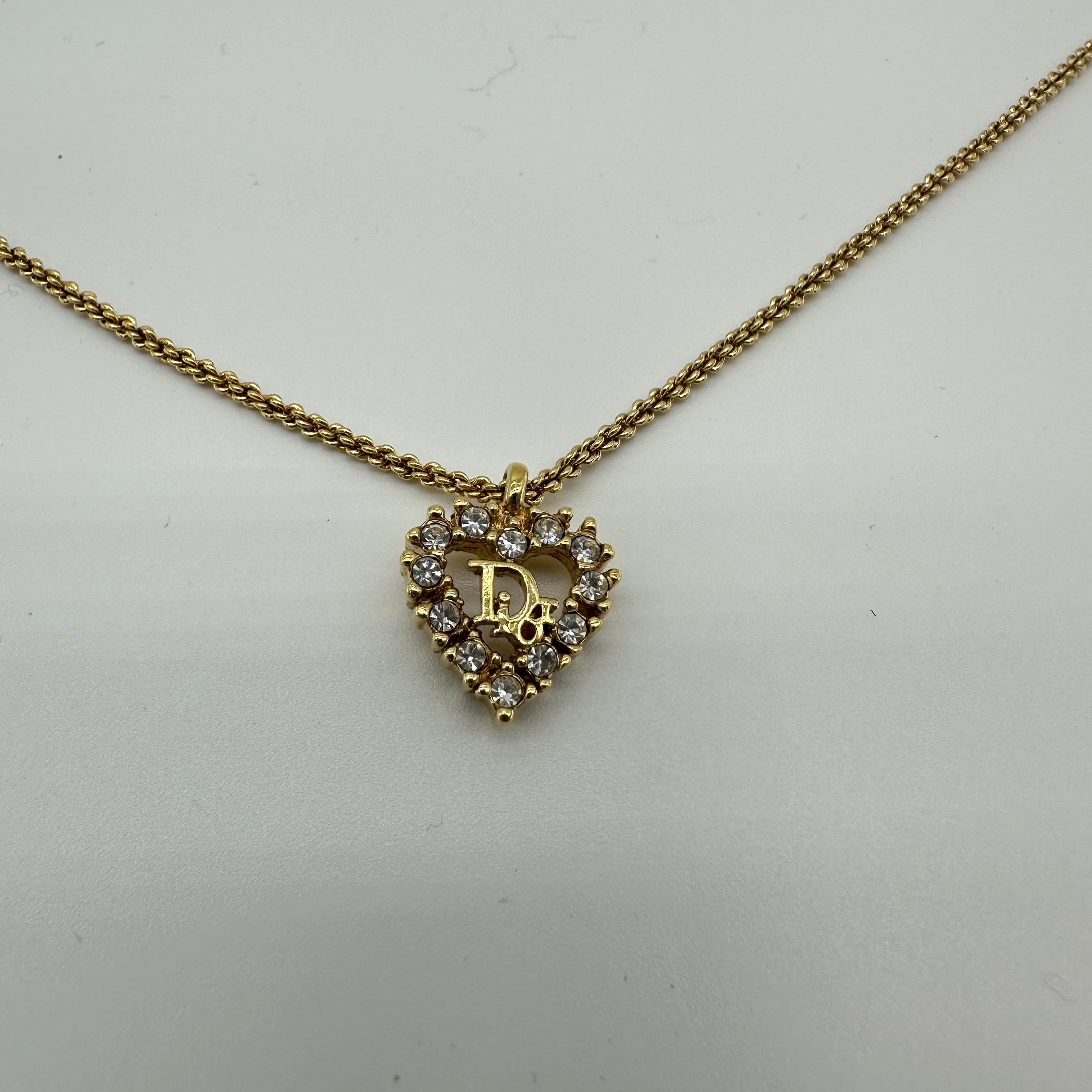 Dior Christian Dior CD Necklace Gold Plated