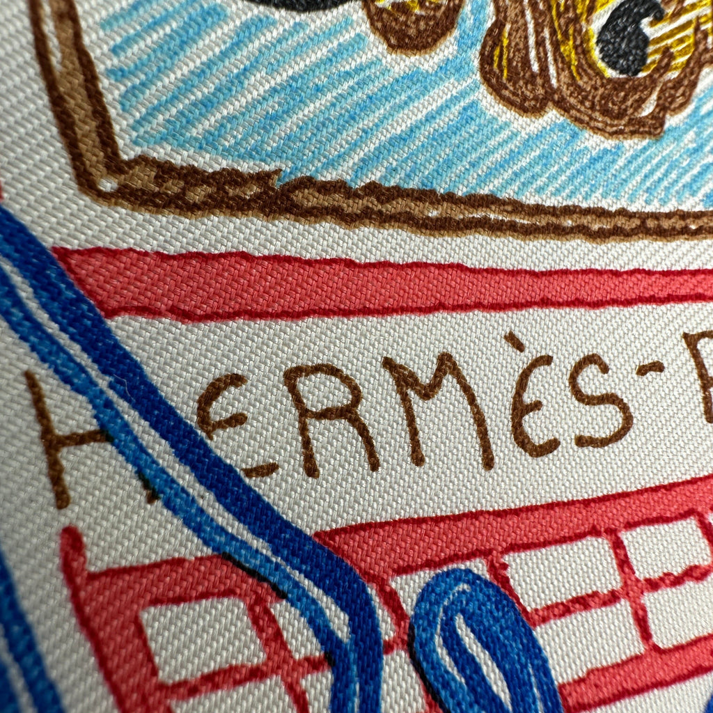 Hermes Carre Horse Motif Multicolor Silk Scarf
