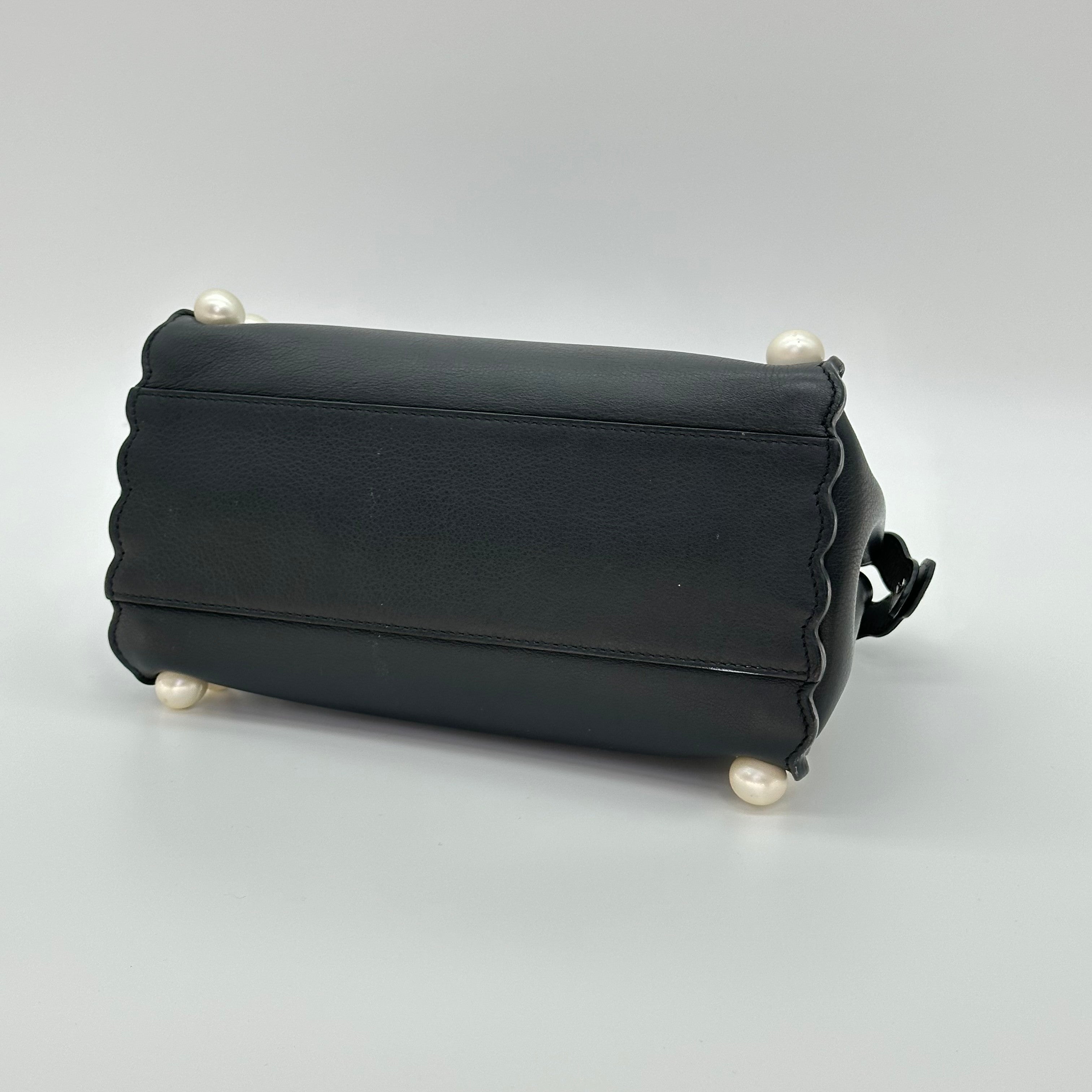 FENDI Peekaboo Handbag Shoulder Bag 2WAY Pearl