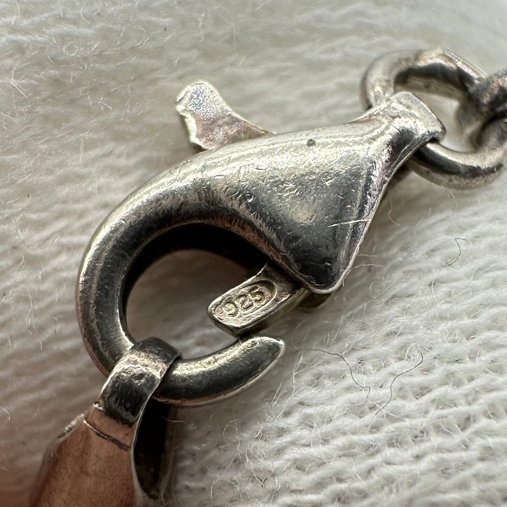 Gucci Silver Plate Ball Chain Bracelet Logo Bracelet