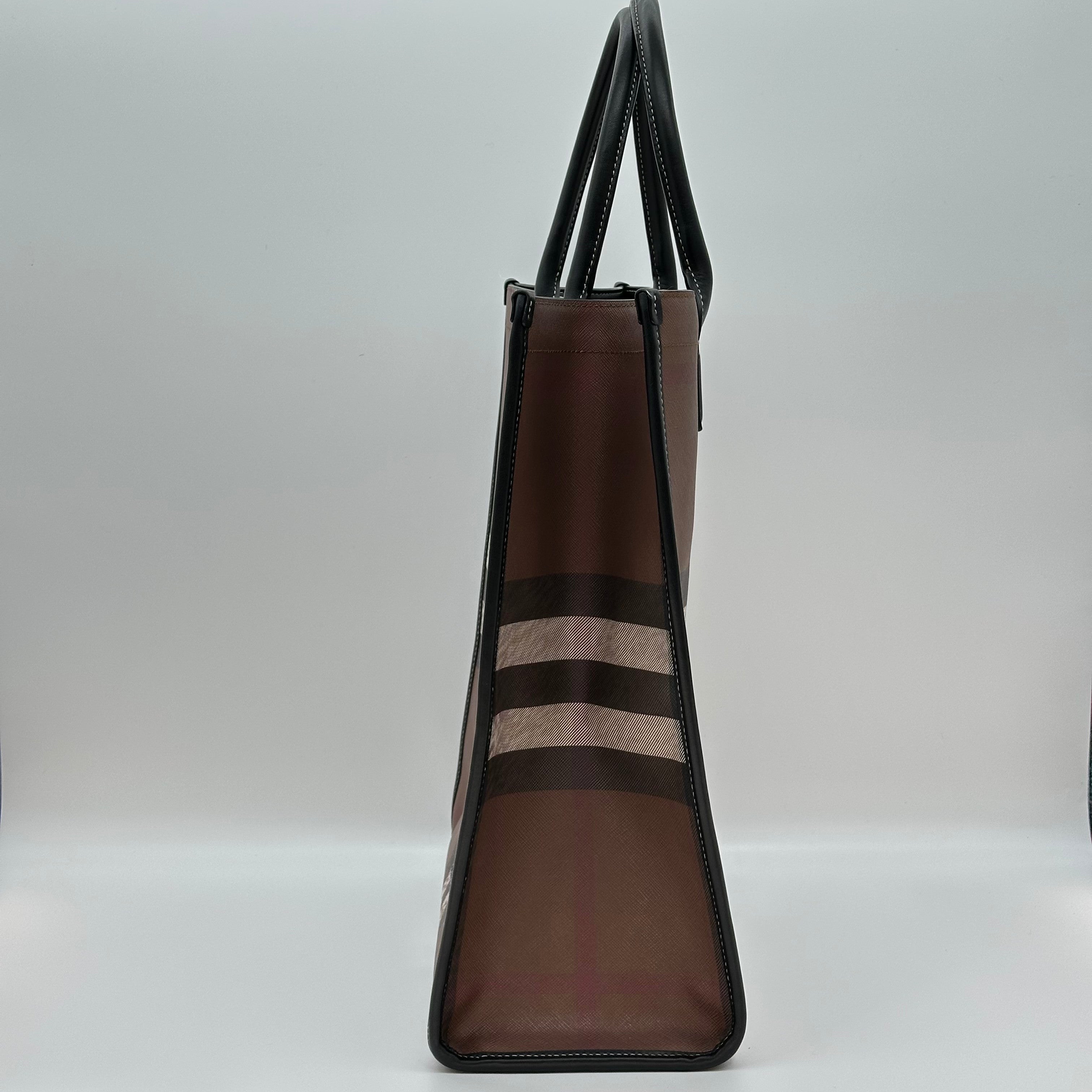 Burberry Denny Classic Check 2Way Tote Shoulder Crossbody Bag
