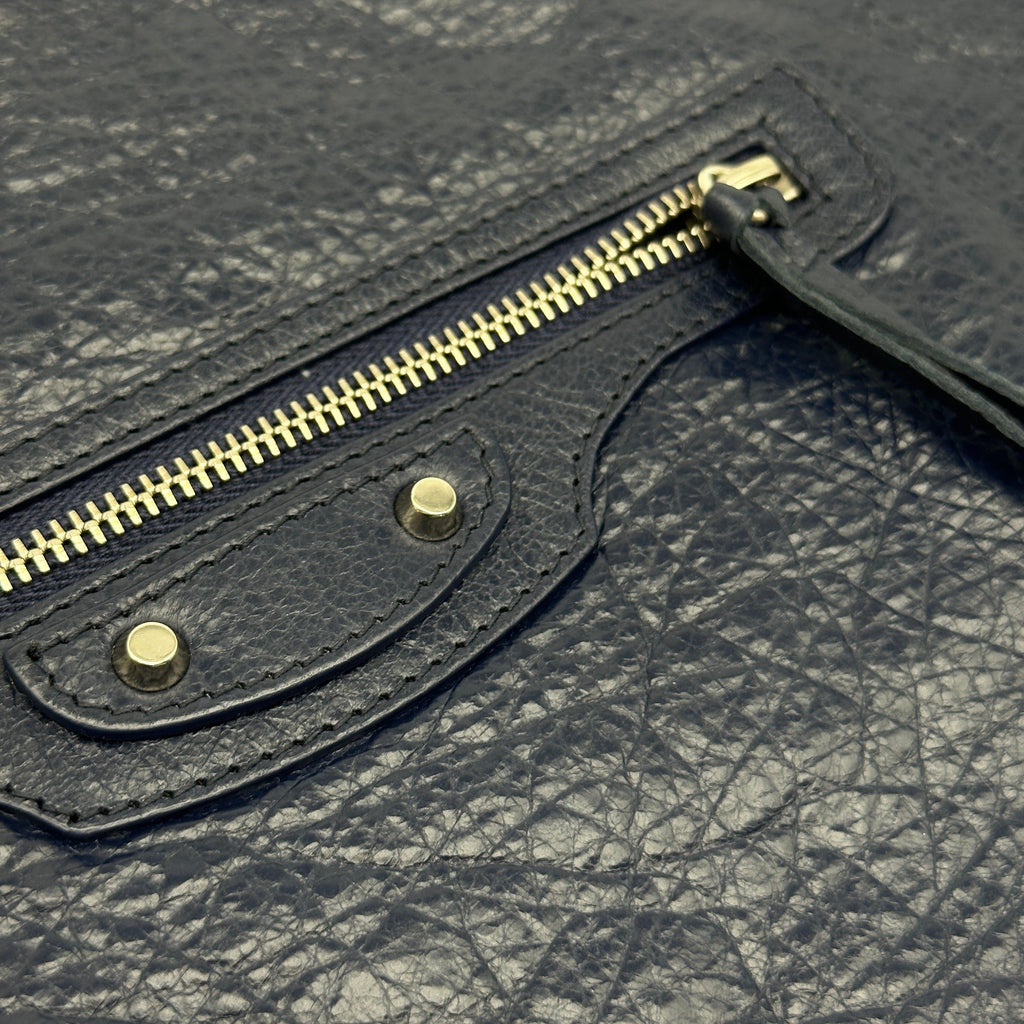 BALENCIAGA Balenciaga Classic Moto Zip-Around Flat Clutch Bag