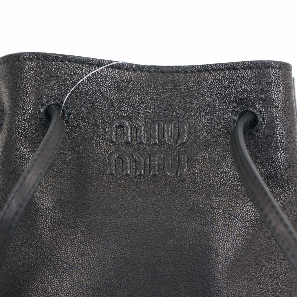 Miu Miu Nappa Leather Mini Bucket Bag Soft Shoulder Bag Crossbody