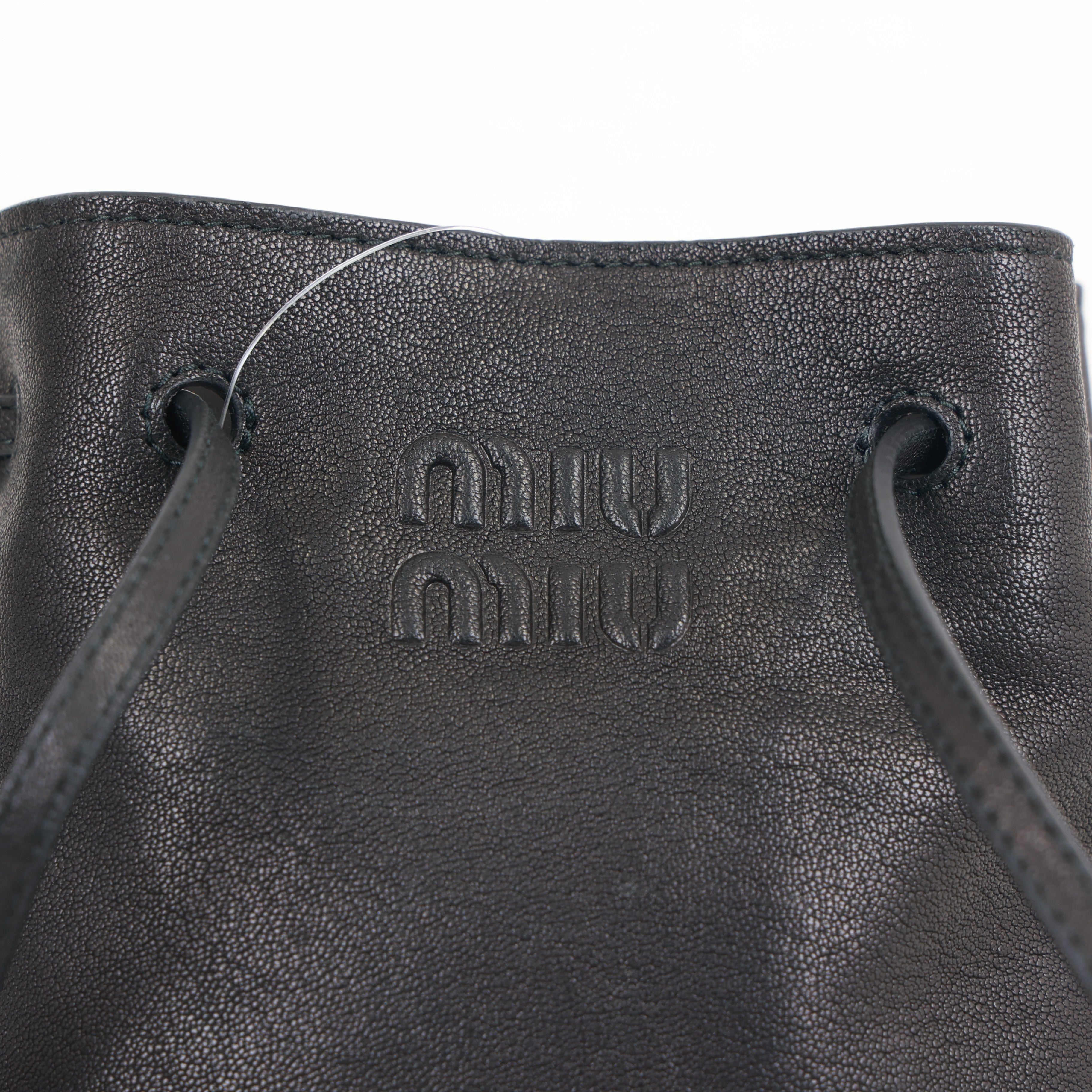 Miu Miu Nappa Leather Mini Bucket Bag Soft Shoulder Bag Crossbody