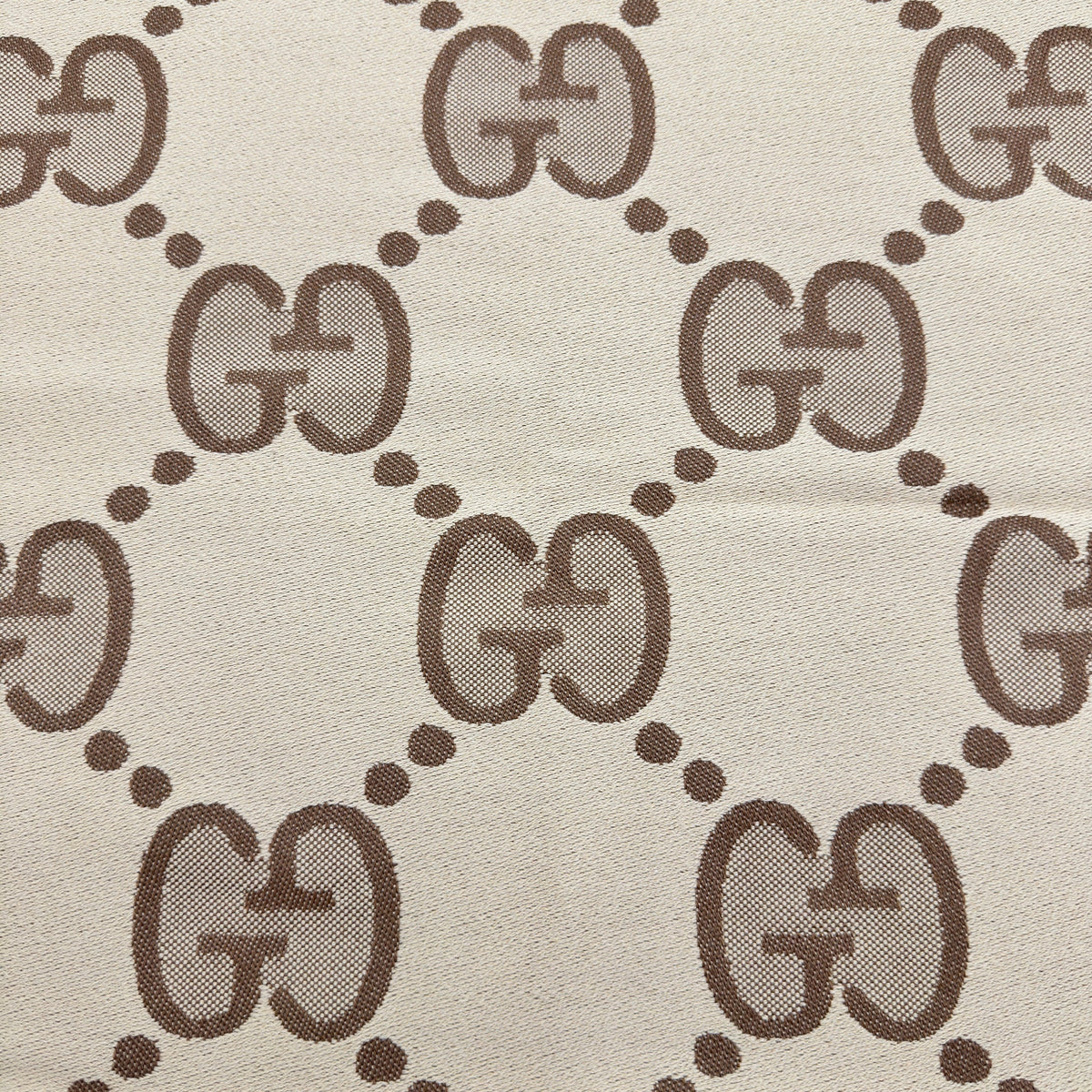 Gucci 581537 GG jacquard Scarf Wool Brown x beige Wears Lint on fabric Creases smells