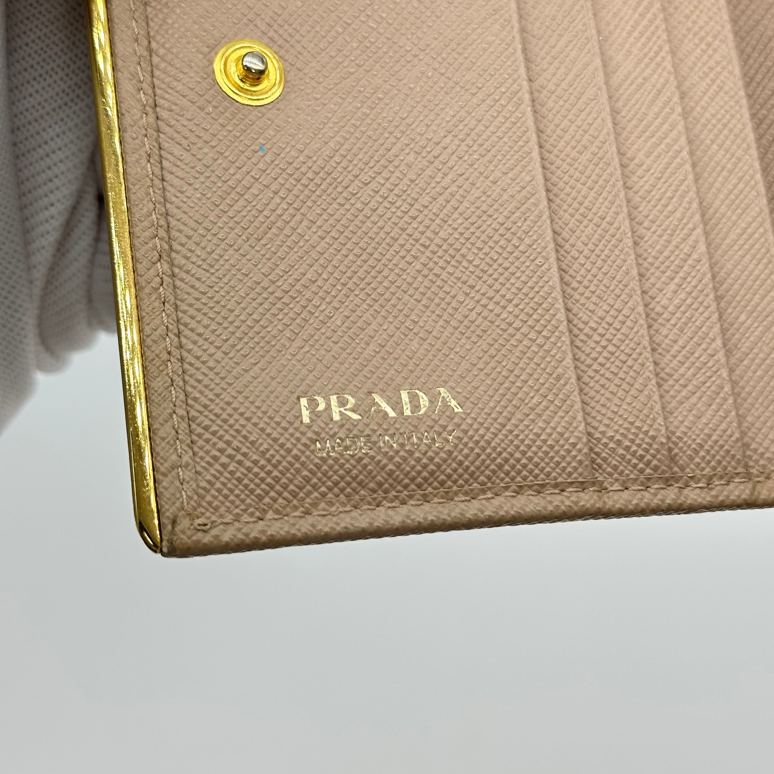 Prada Saffiano leather small bi-fold wallet