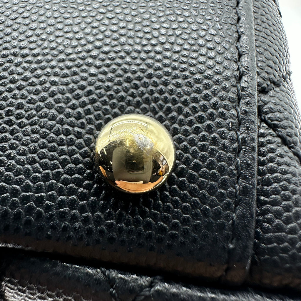 CHANEL Matelassé Coco Handle XXS Caviar Skin Black GD Hardware Handbag