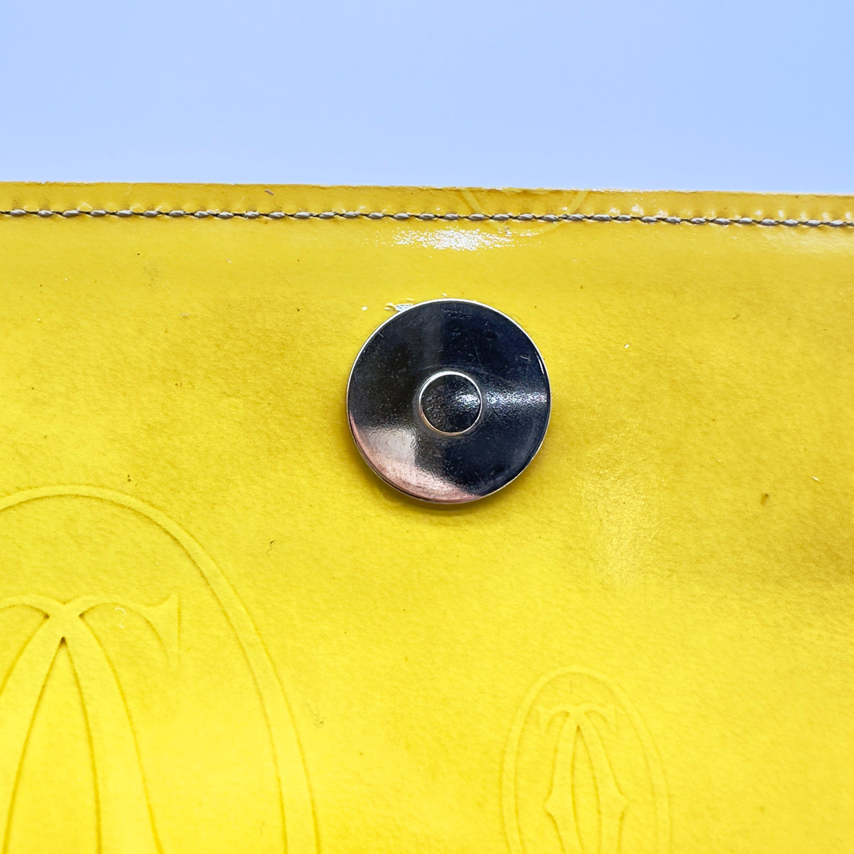 Cartier Patent Leather Happy Birthday Small Yellow Shoulder Bag