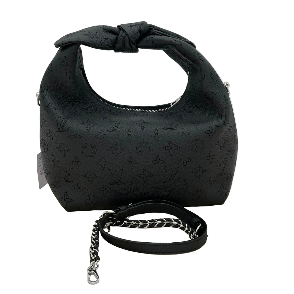 Louis Vuitton Why Knot PM Monogram Mahina Leather Shoulder Bag Black M20703 RFID