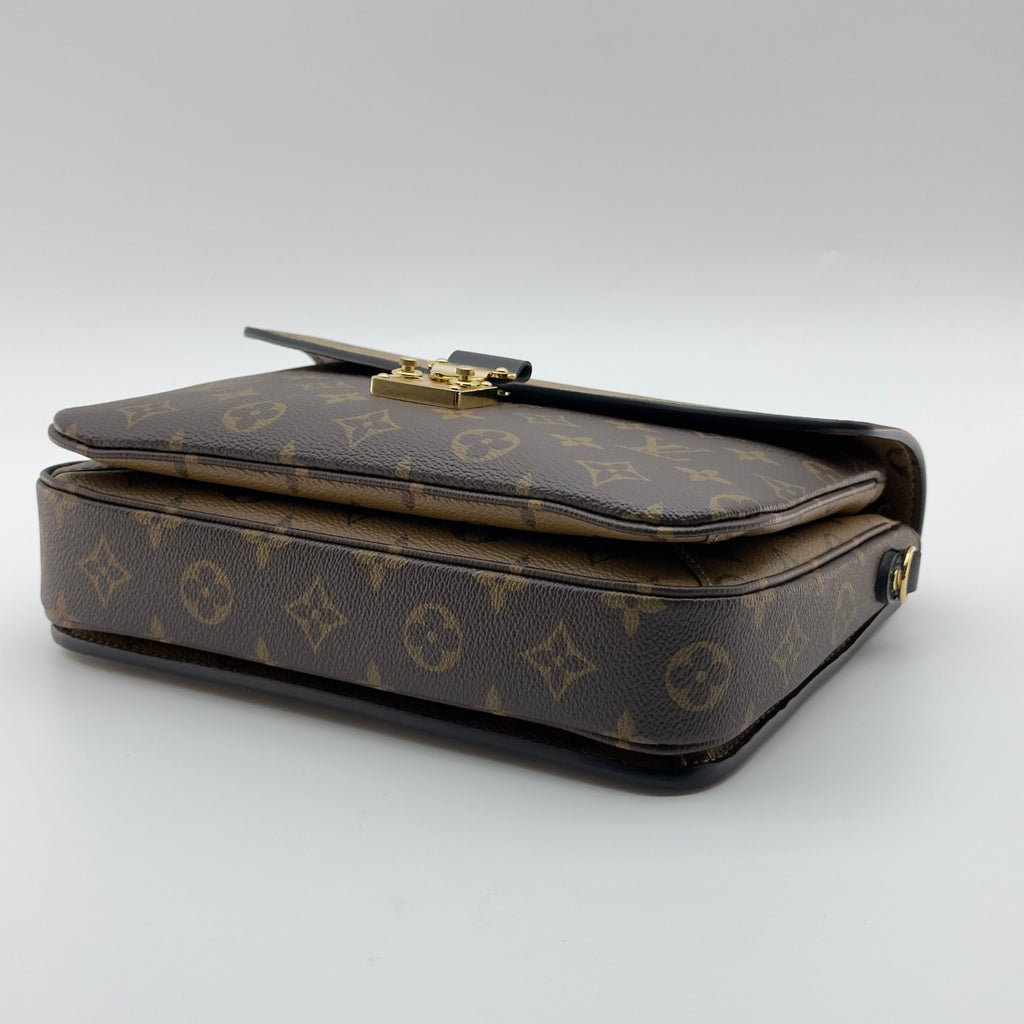 Louis Vuitton Monogram Reverse Canvas Pochette Métis MM Brown Crossbody Bag