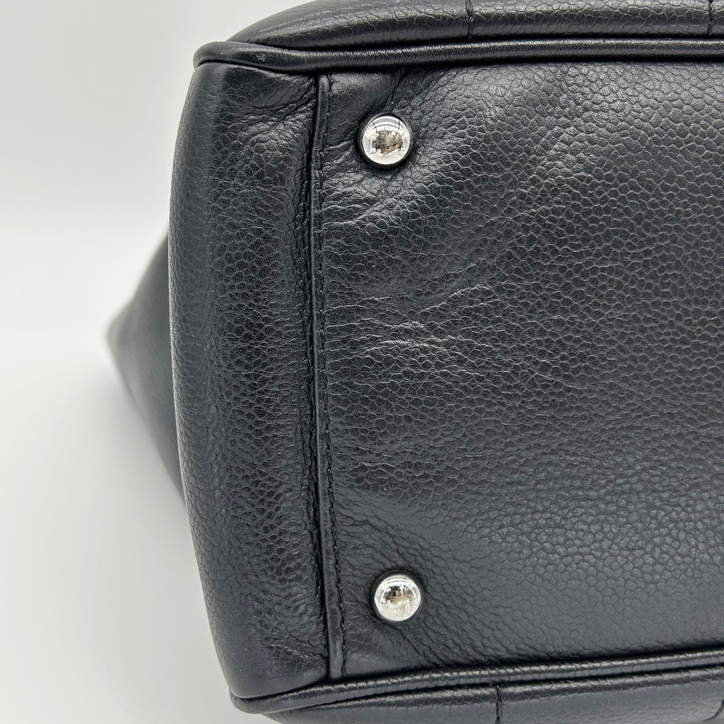 Chanel Tote Black Cavier Leather Silver Hardware 8 Series