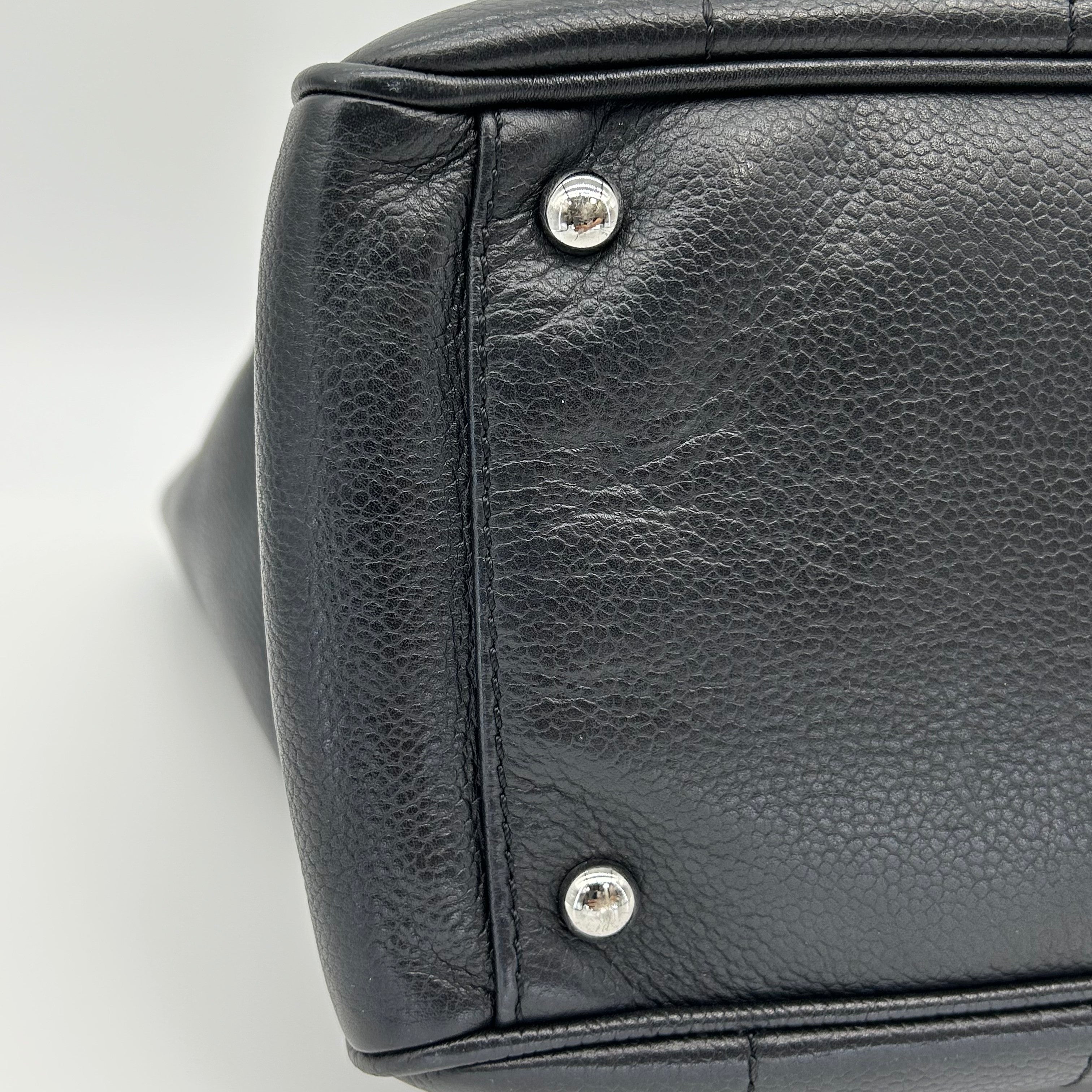 Chanel Tote Black Cavier Leather Silver Hardware 8 Series