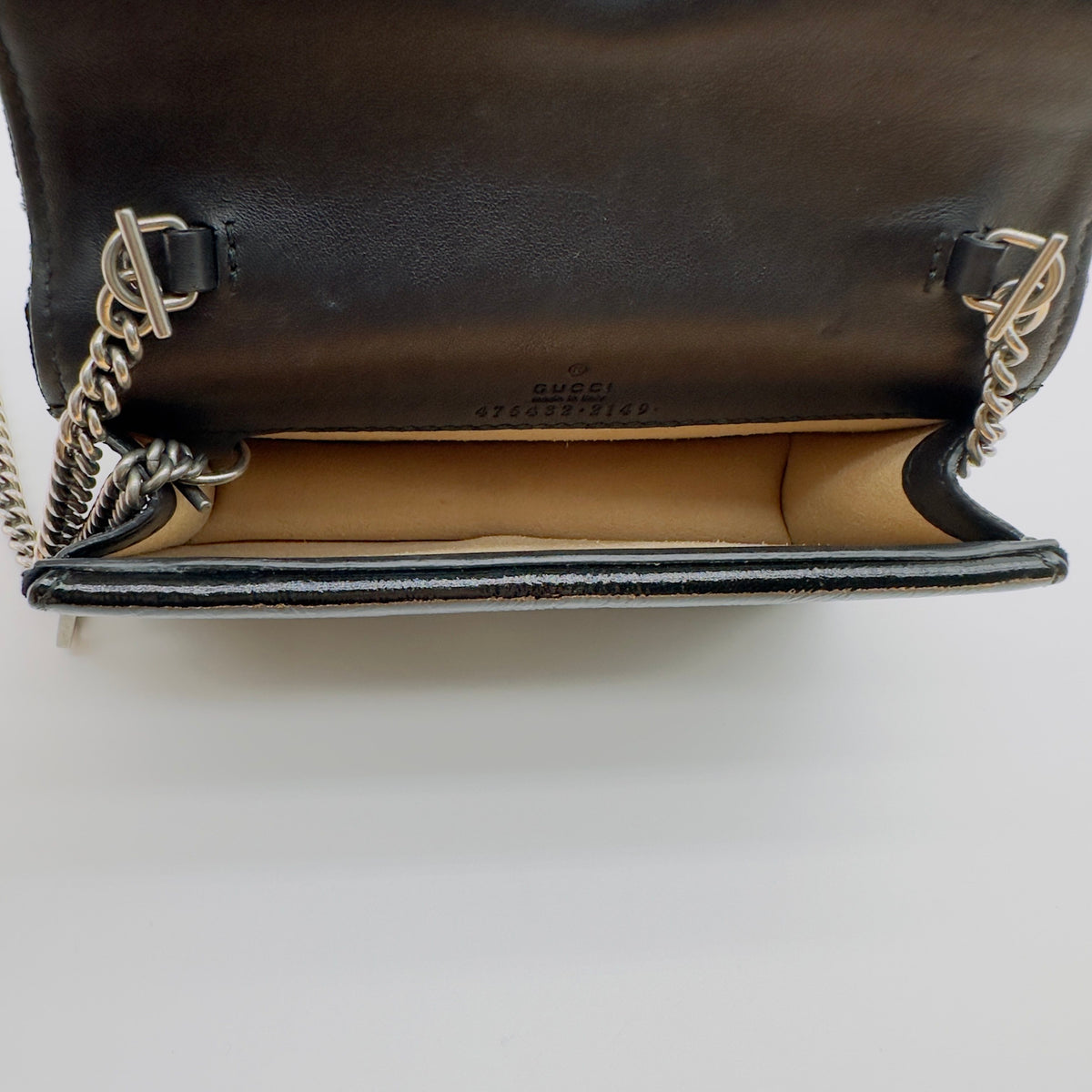 Gucci GG Velvet Dionysus Super Mini Black Chain Shoulder Bag