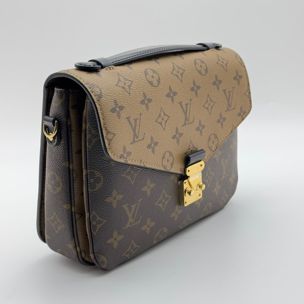 Louis Vuitton Monogram Reverse Canvas Pochette Métis MM Brown Crossbody Bag