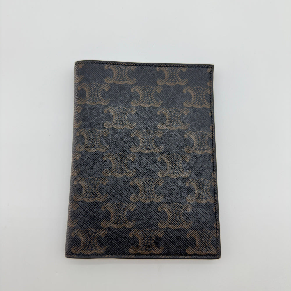 Celine Triomphe PVC & leather Notebook cover Brown