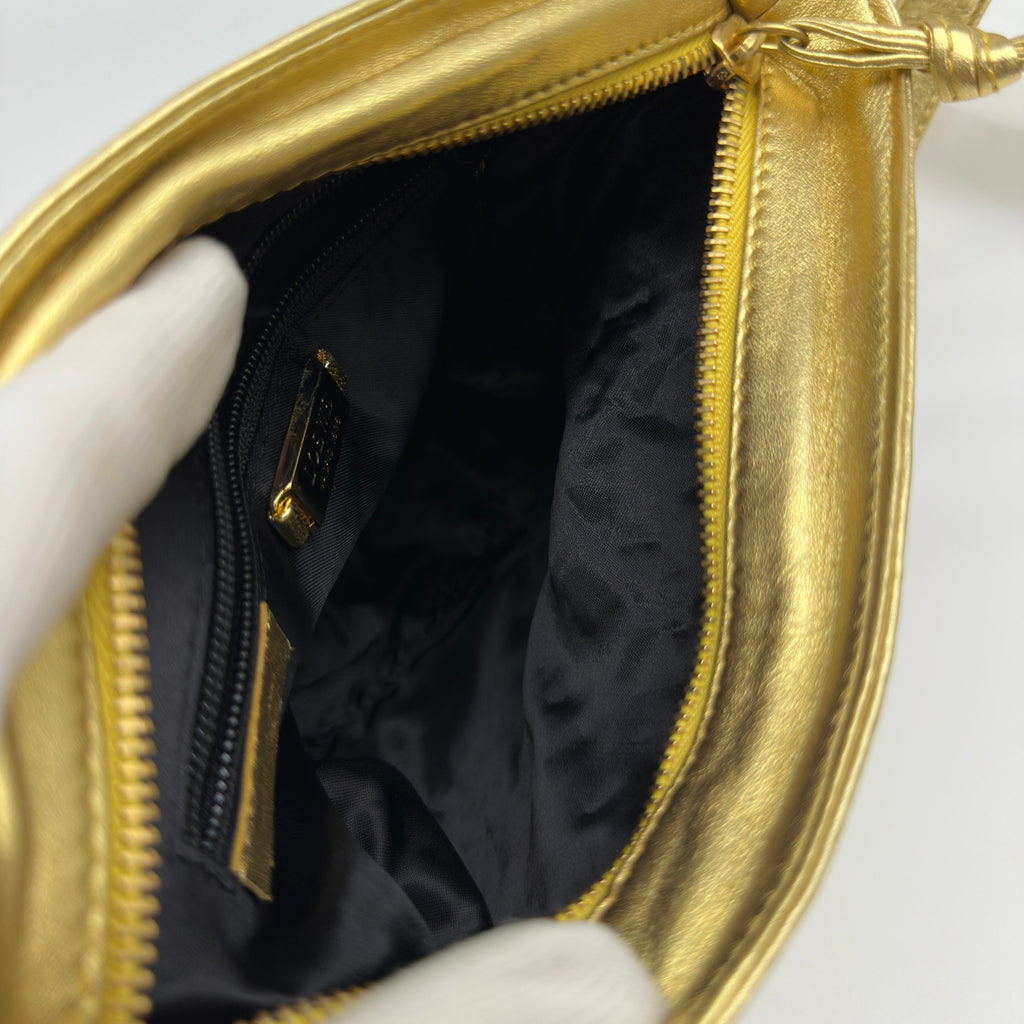 Loewe Nappa Leather Anagram Fringe Gold Shoulder Bag