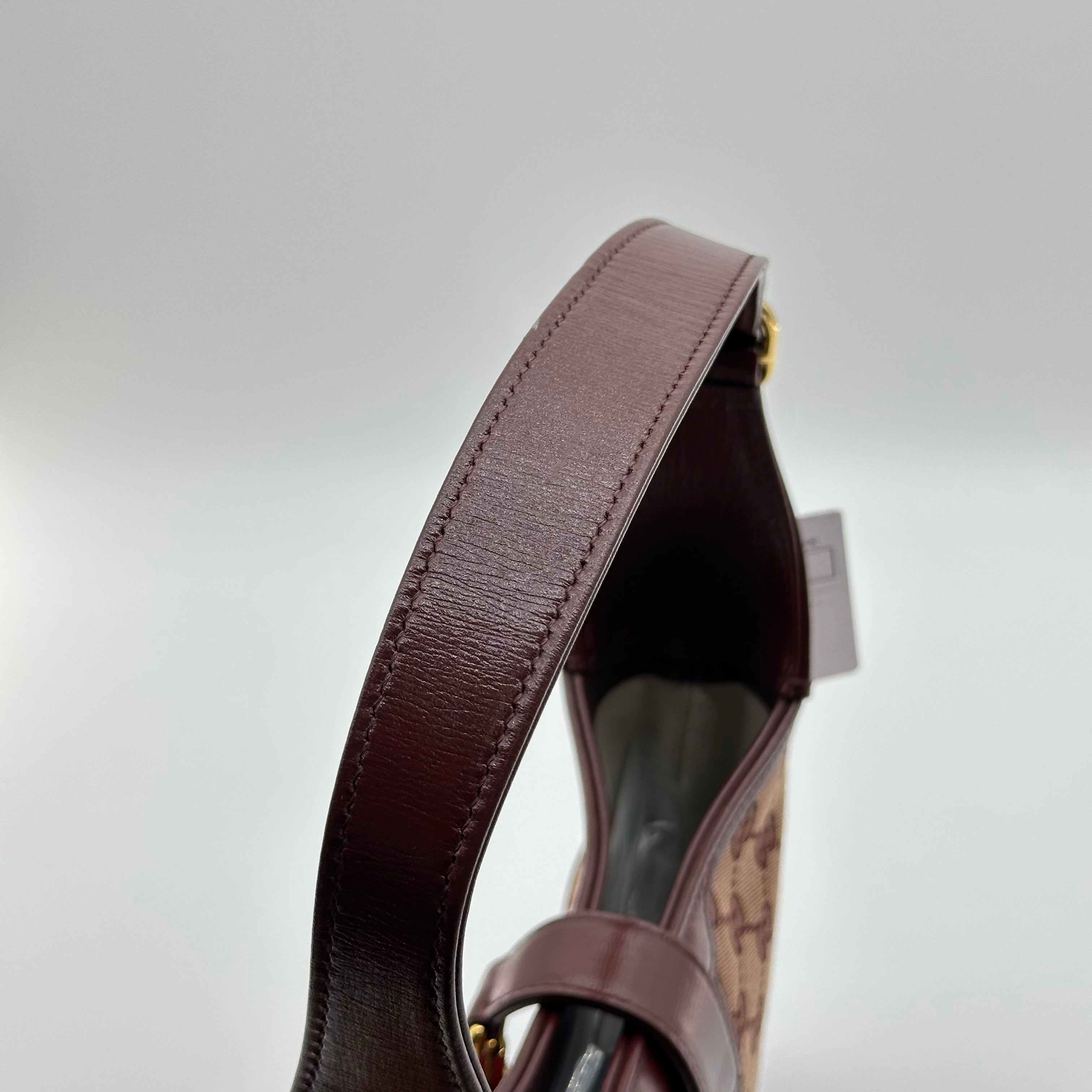 Gucci Burgundy GG Supreme Jackie 1961 Small Shoulder Bag