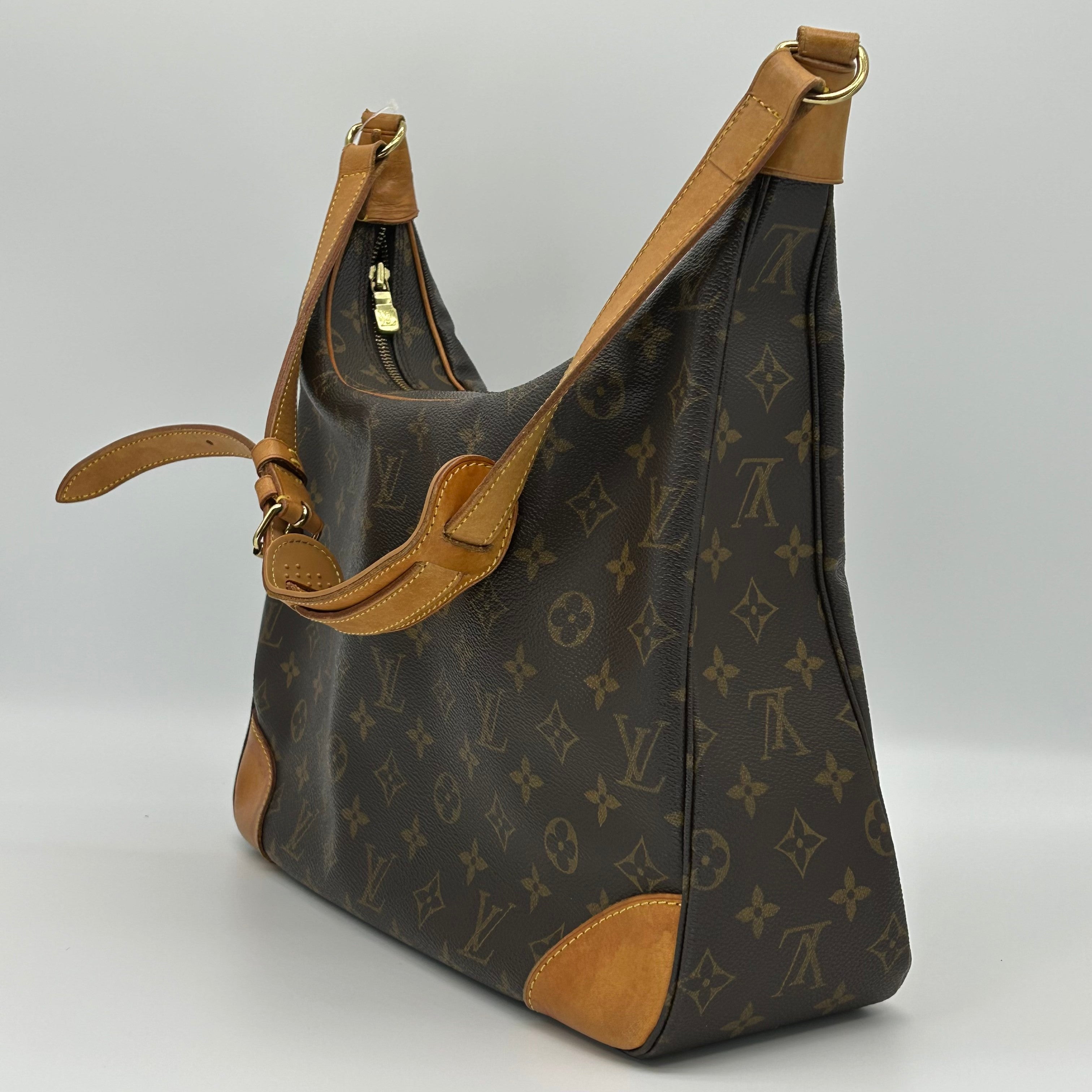 Louis Vuitton Monogram 帆布 Boulogne 小号单肩包 棕色涂层帆布 M51265