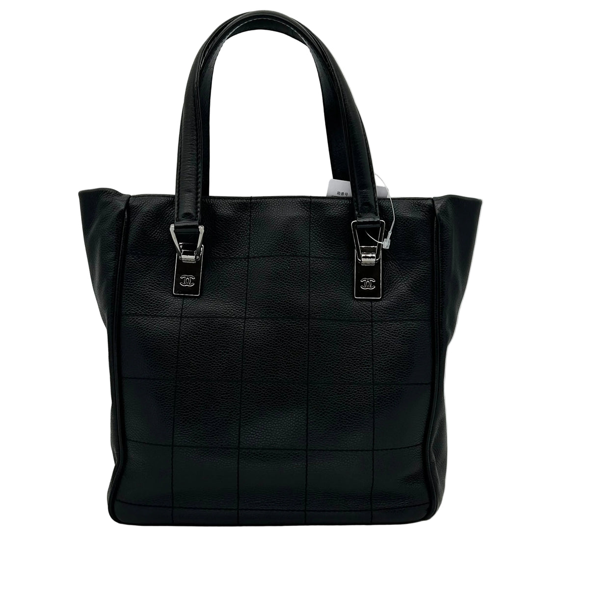 Chanel Tote Black Cavier Leather Silver Hardware 8 Series