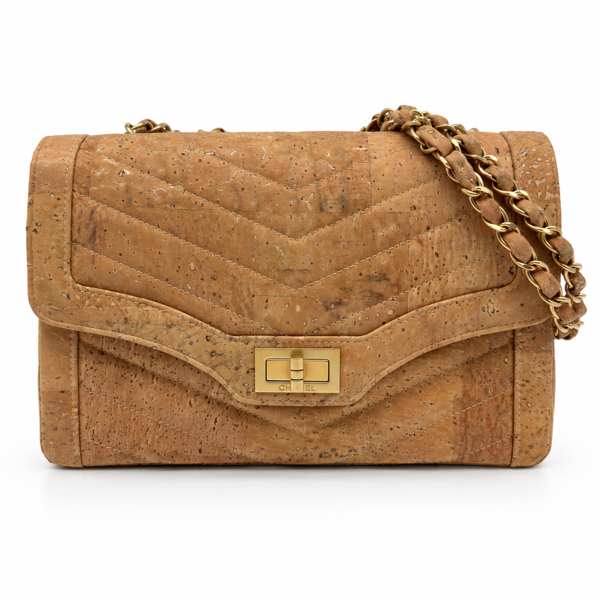 Chanel Cork 2.55 Reissue Brown Chain Shoulder Bag