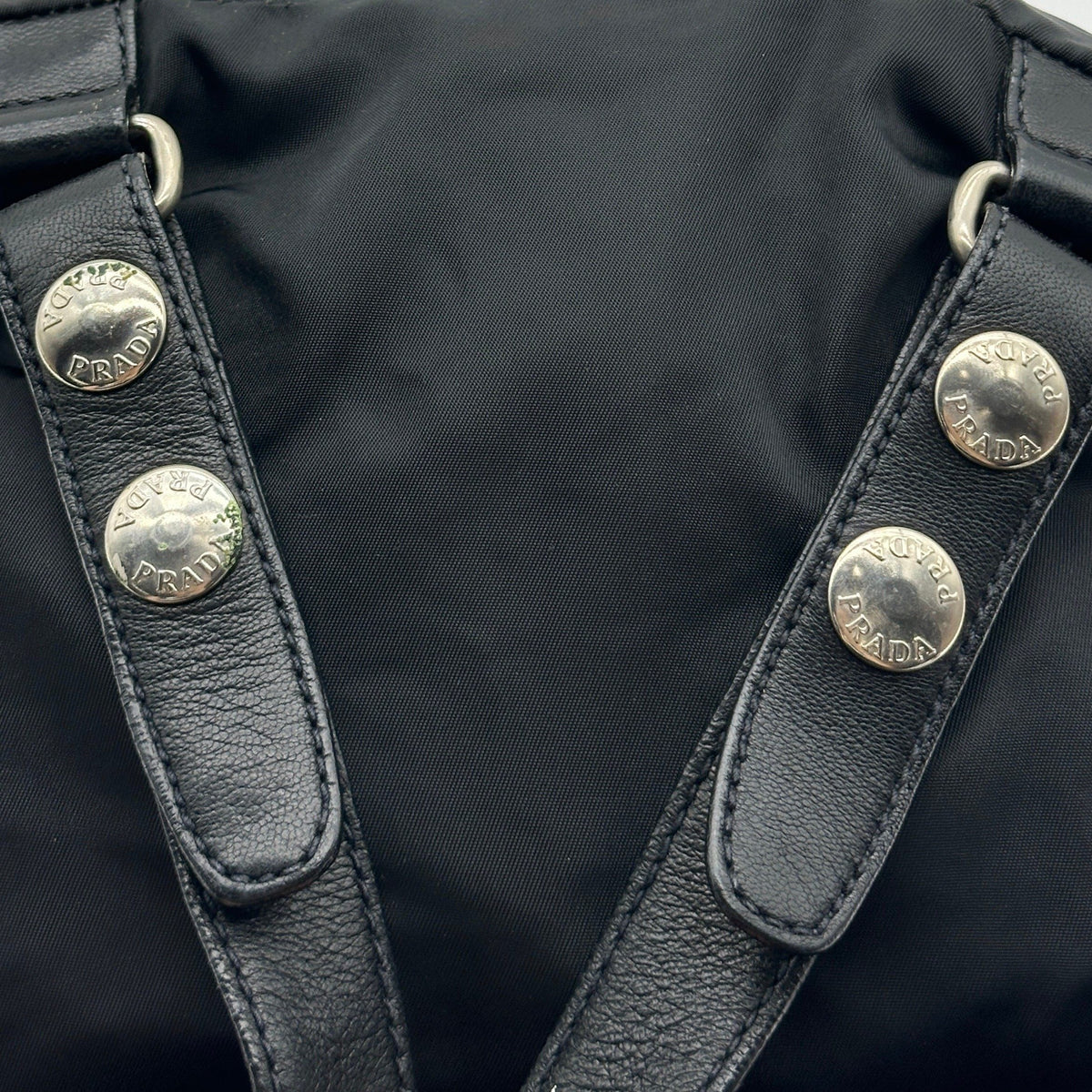 Prada Tessuto Nylon Leather Black Backpack