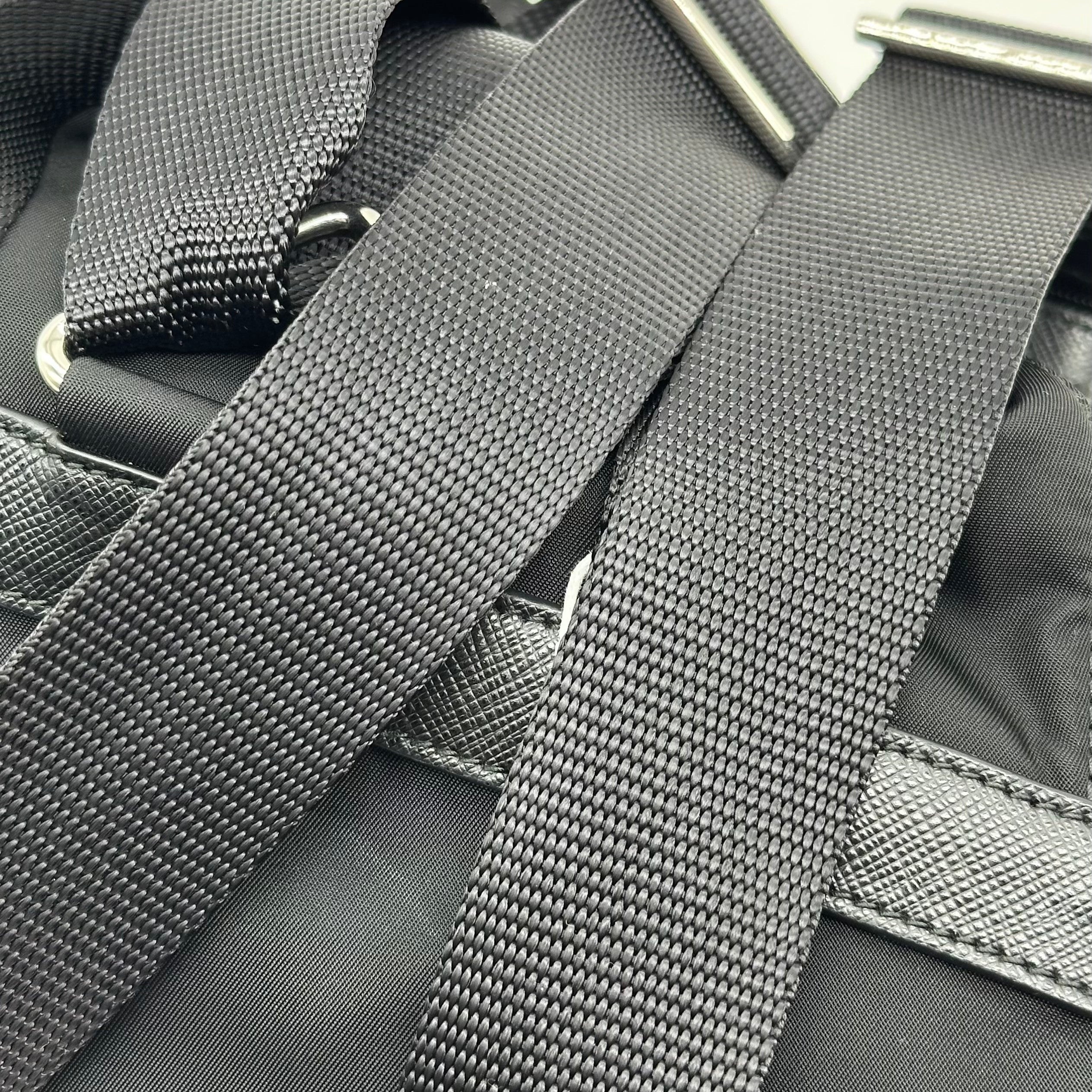 Prada Nylon Rucksack Backpack Bag Black