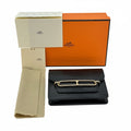 Hermès Roulis Slim Wallet Black Lizard Leather Gold Hardware Stamp D with Precious Leather Certificate No Coin Pocket
