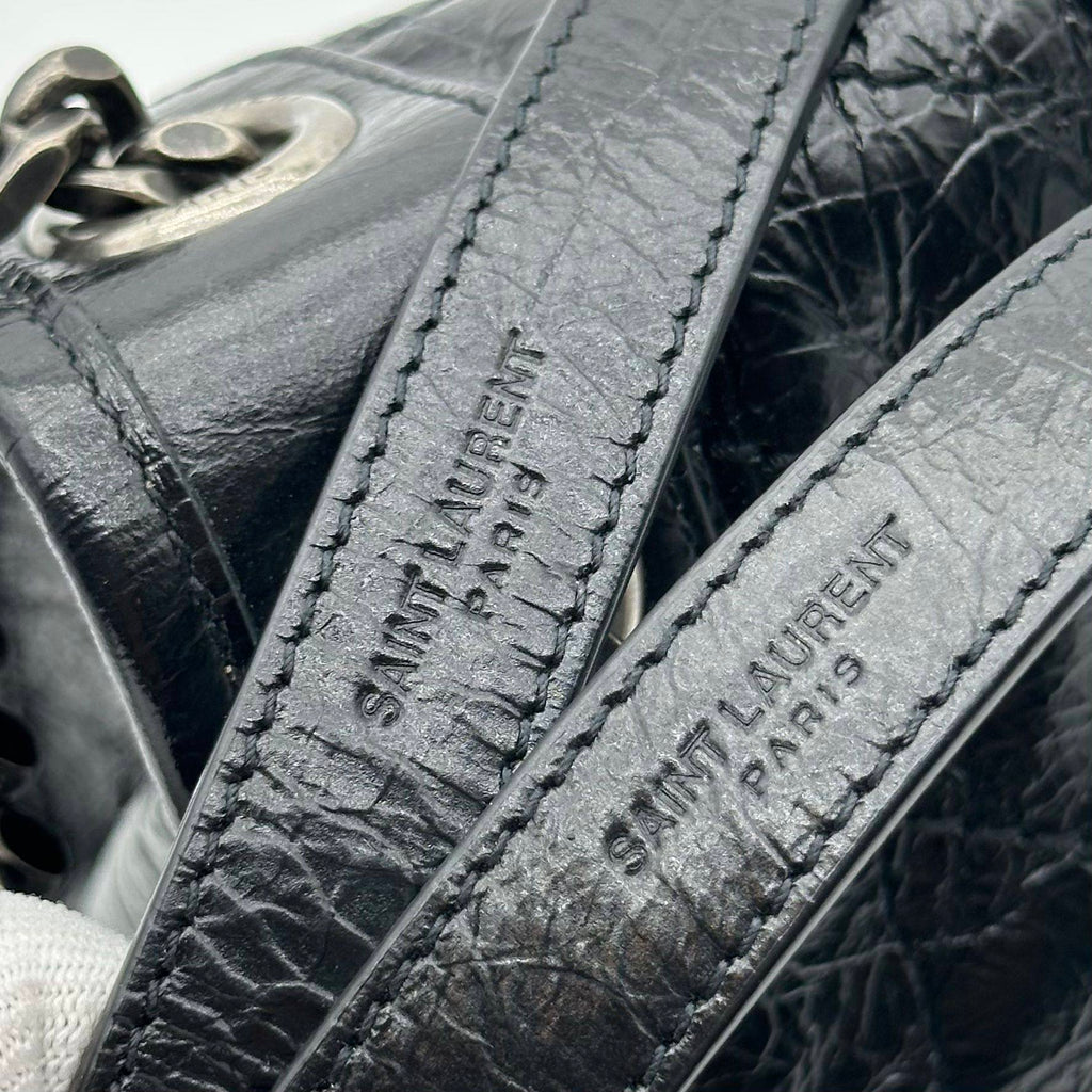 Saint Laurent Paris Niki Leather Chain Shoulder Bag Black