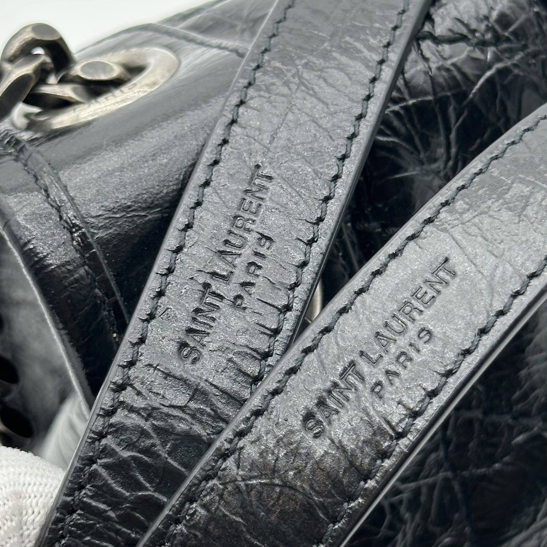 Saint Laurent Paris Niki Leather Chain Shoulder Bag Black