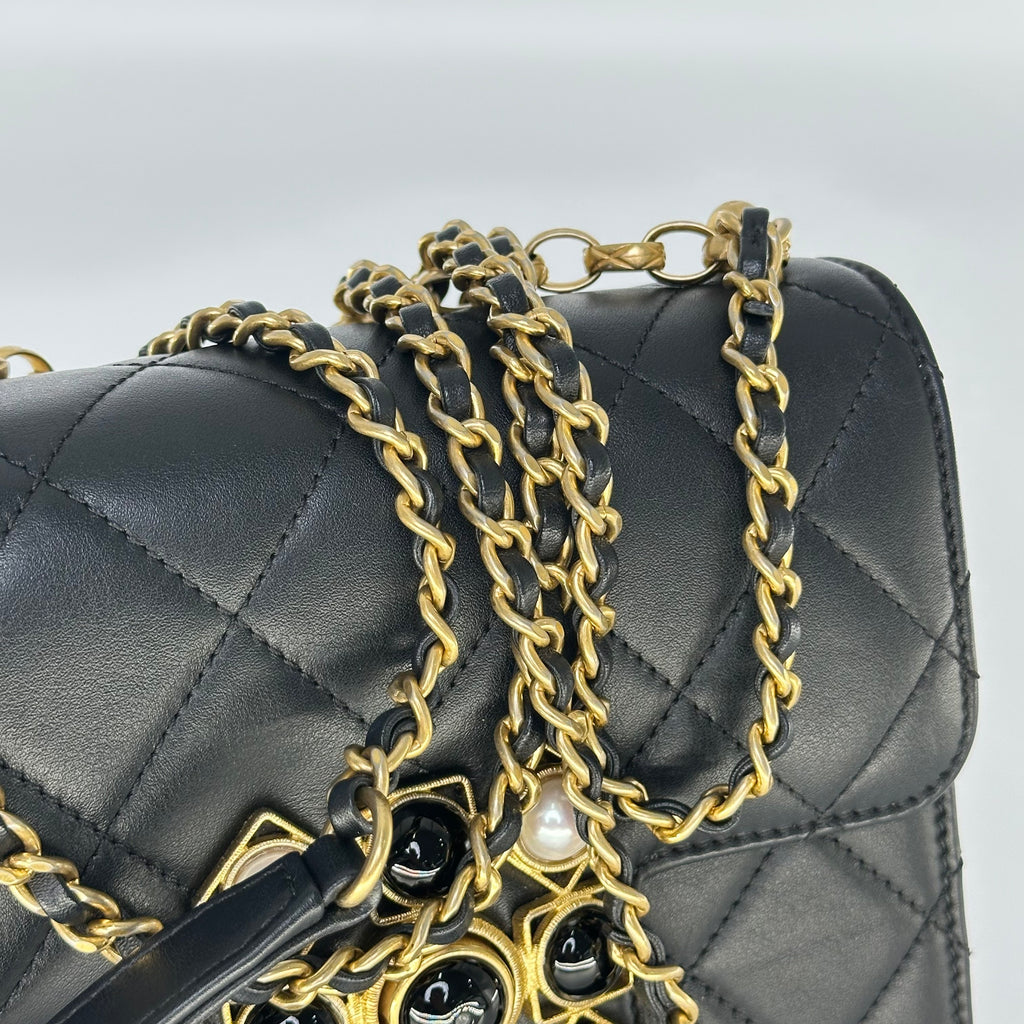 Chanel Onyx Pearl Bag Shoulder Bag Corssbody Limited Edition 30 Series