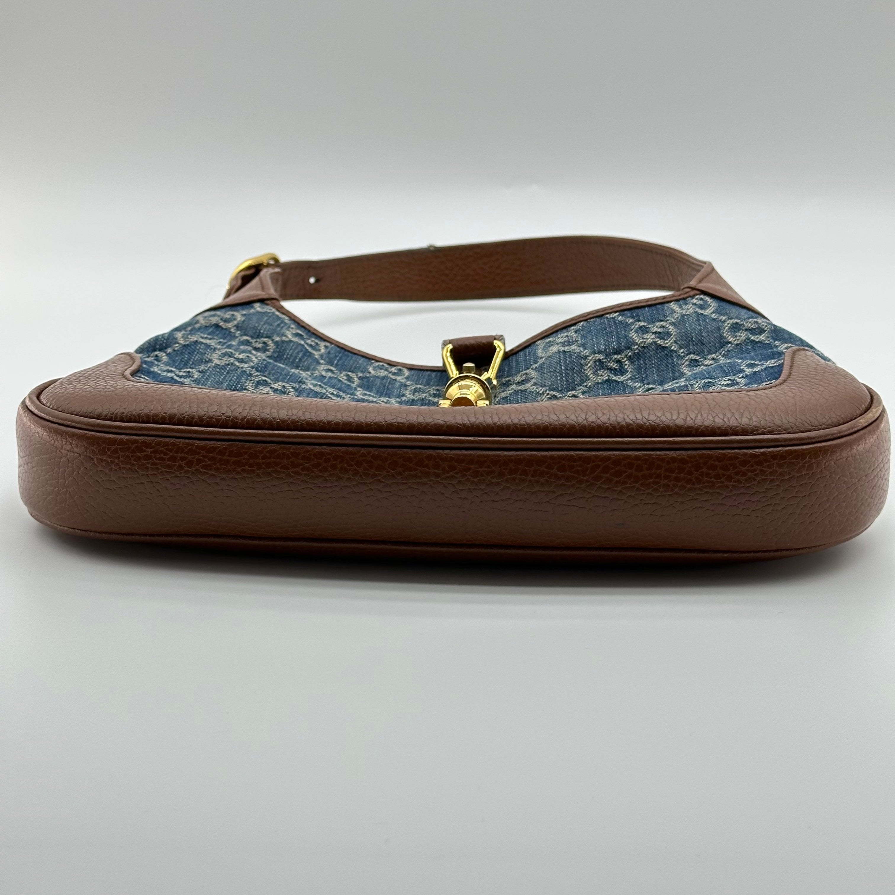 Gucci Burgundy GG Supreme Jackie 1961 Small Shoulder Bag