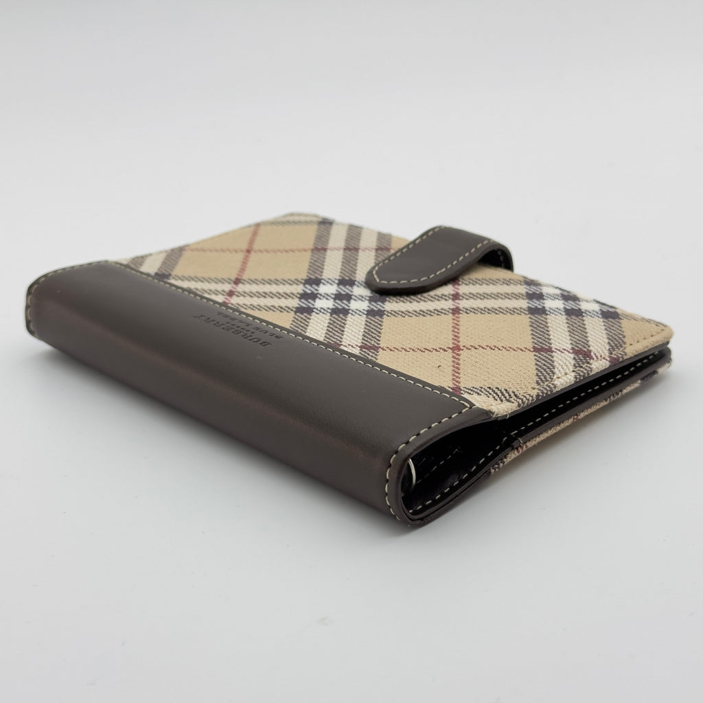 Burberry Nova Check Canvas Brown Agenda Cover Wallet