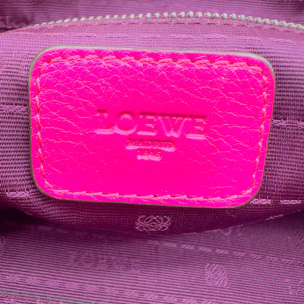 Loewe Grained Leather Heritage Small Pink Handbag