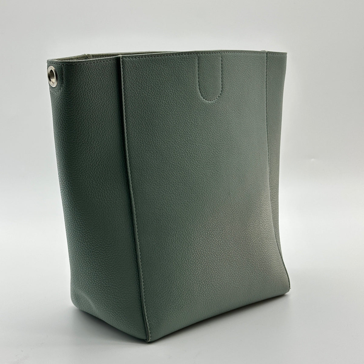 Celine Sangle Leather Green Bucket Shoulder Bag