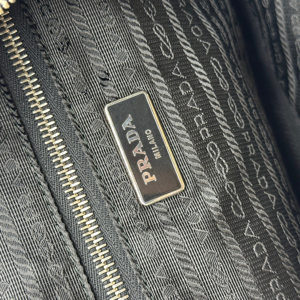 Prada Nylon Boston Black Travel Bag