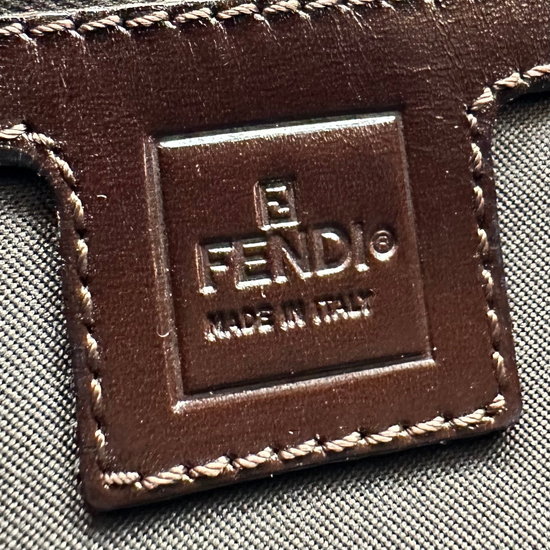 FENDI Zucca FF Logo Mamma Baguette Shoulder Bag Vintage
