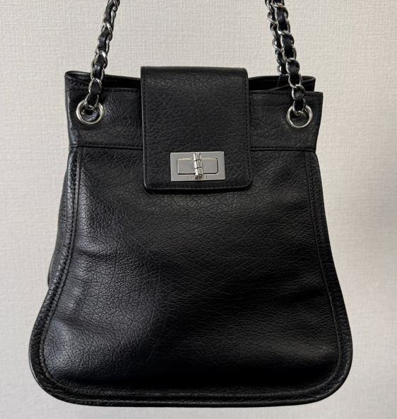 Chanel 2.55 Reissue Mademoiselle Lock Black Calfskin Tote Bag 9 Series