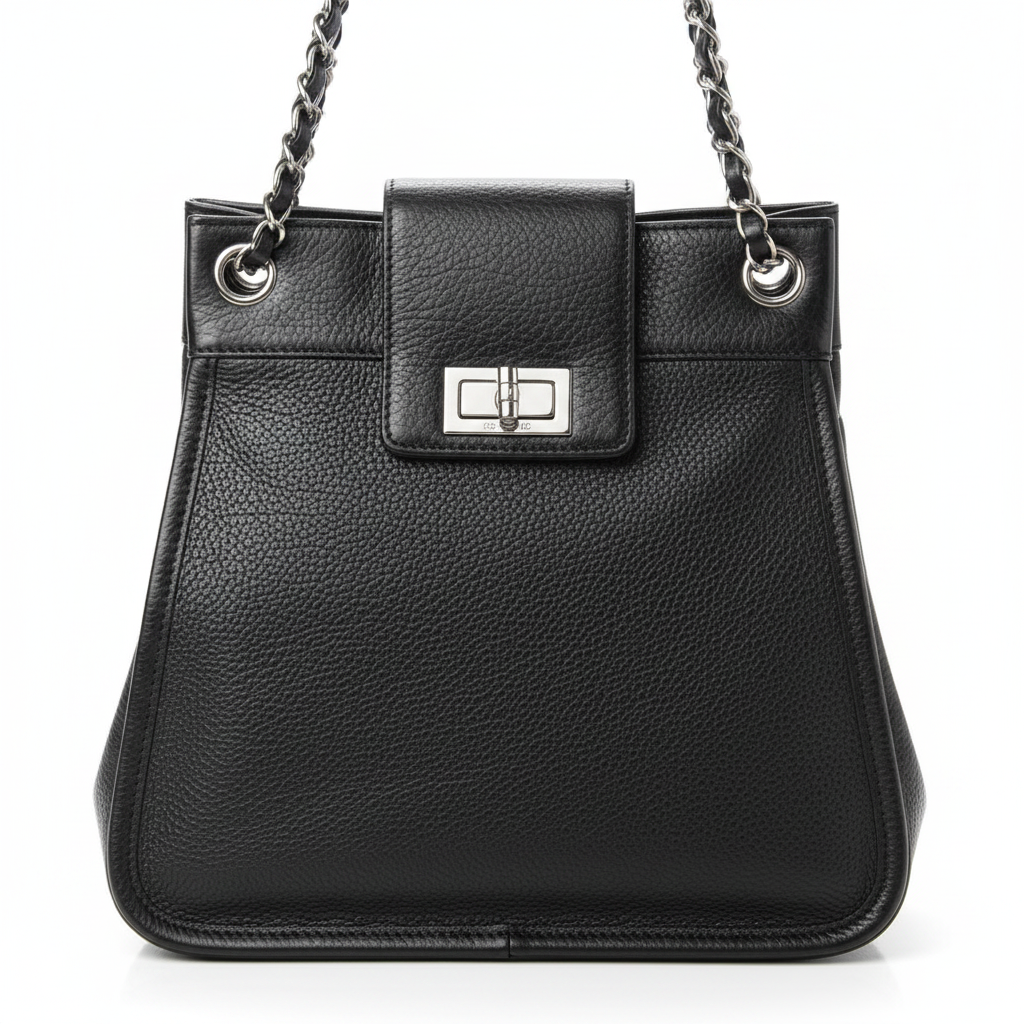 Chanel 2.55 Reissue Mademoiselle Lock Black Calfskin Tote Bag 9 Series