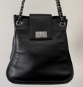 Sac cabas Chanel 2.55 Reissue en cuir de veau noir avec fermoir Mademoiselle, année de production 2004-2005