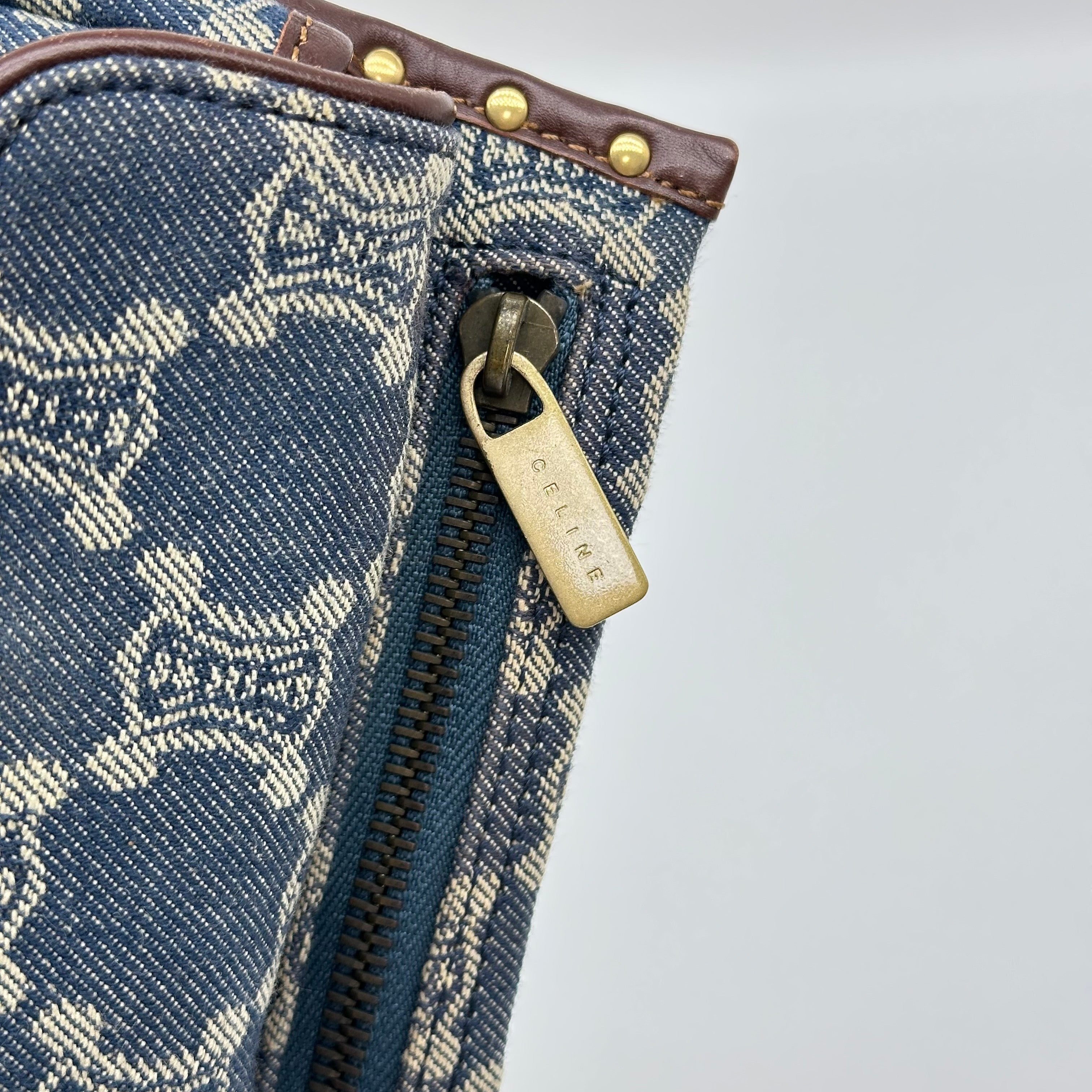 Celine Paris Macadam Denim Body Bag / Waist Bag