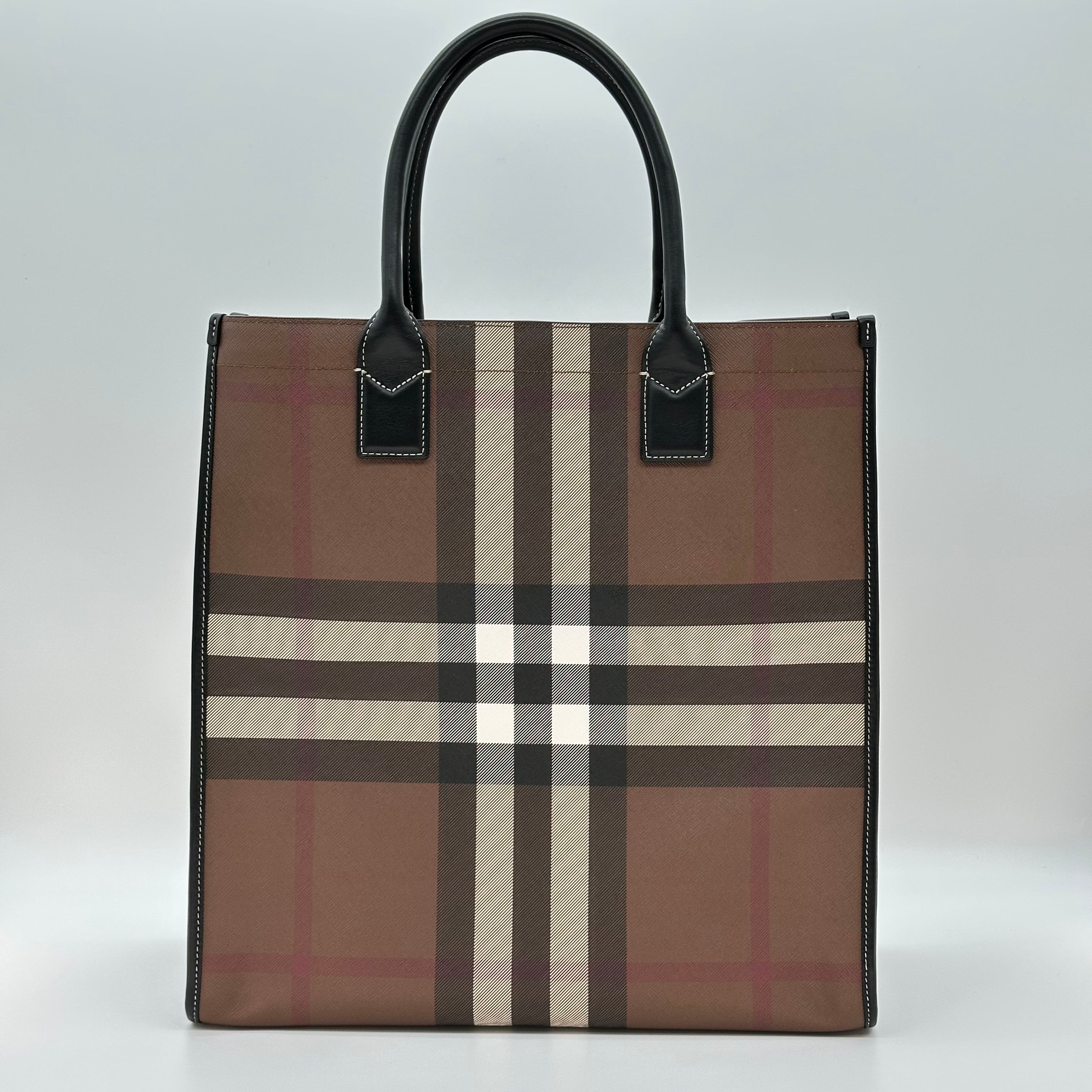 Burberry Denny Classic Check 2Way Tote Shoulder Crossbody Bag